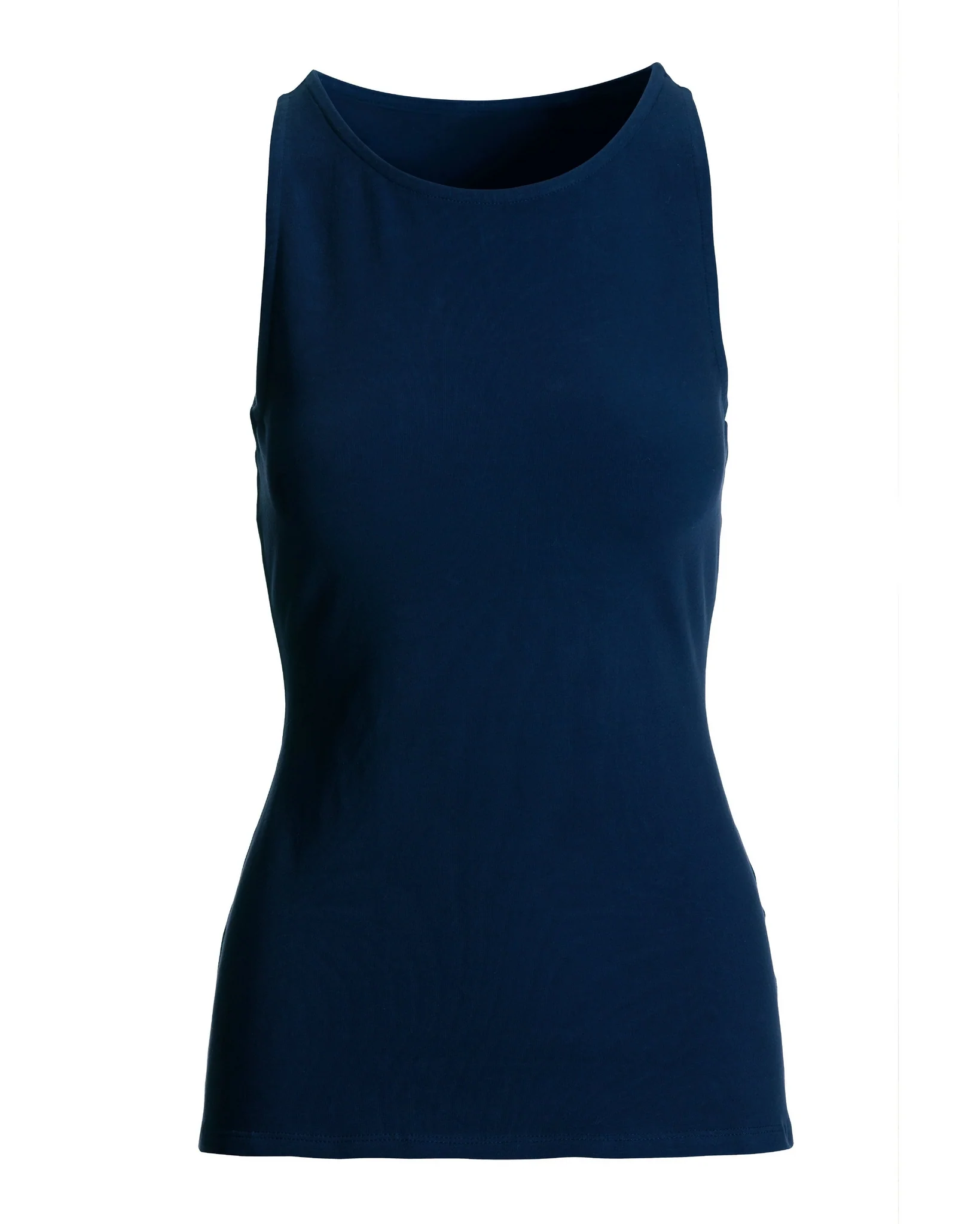 So Sexy High Neck Tank Knit Top Navy - Mycitystee