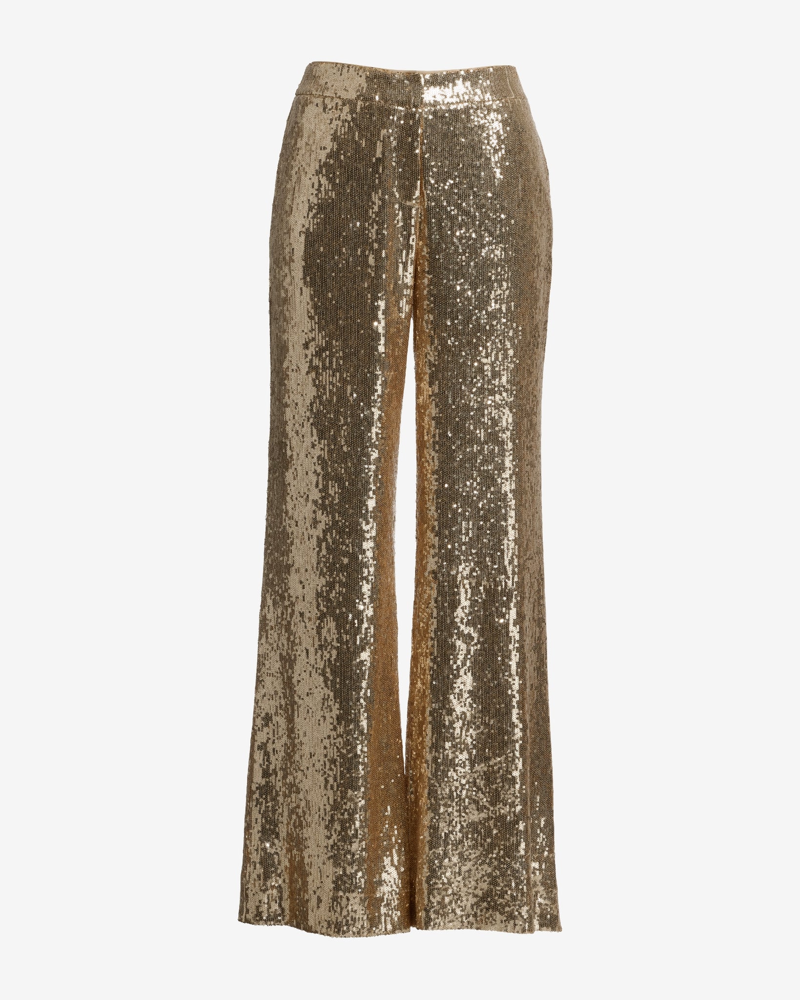 Sequin Wide Leg Trouser Pant Champagne Nude - Mycitystee