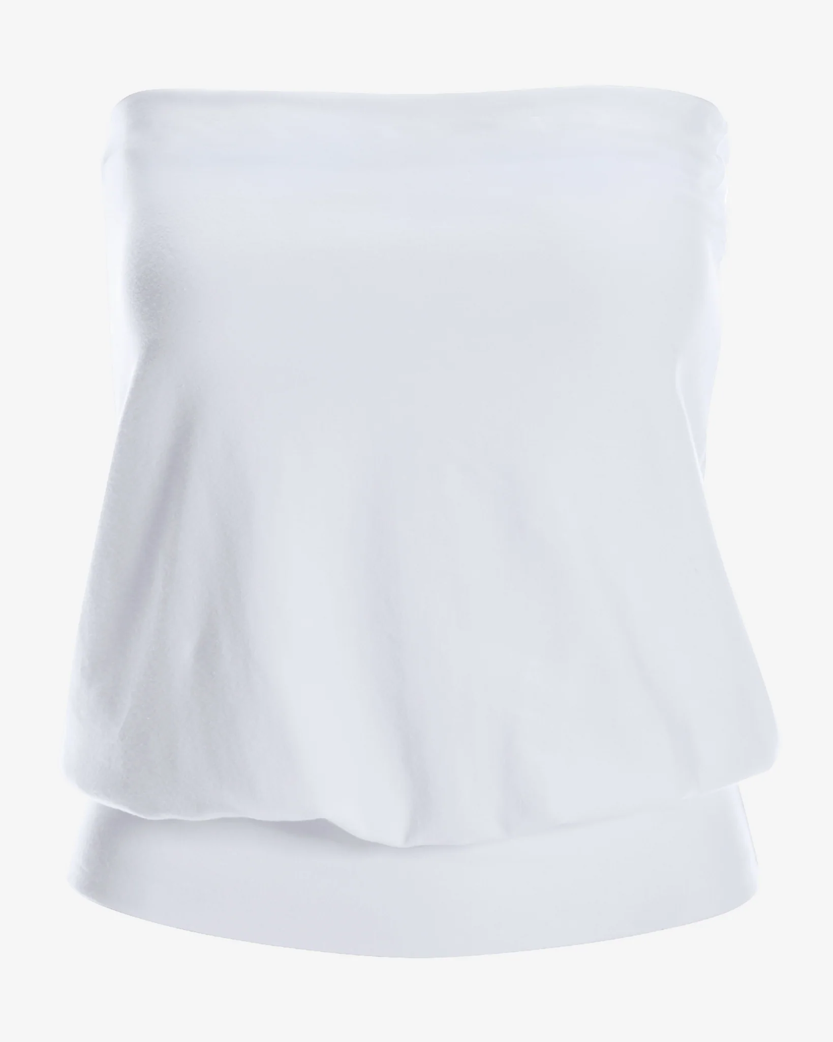 So Sexy Strapless Blouson Tube Top White - Mycitystee