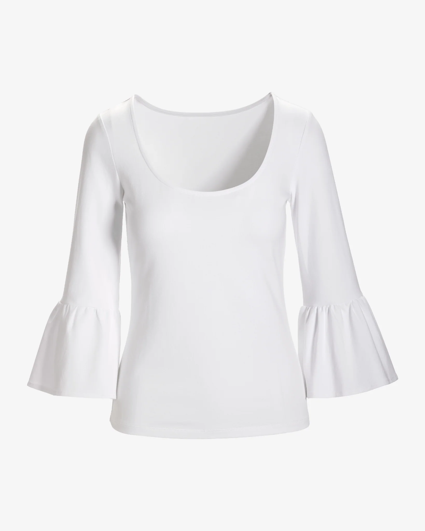 So Sexy Bell Sleeve Top Pure White - Mycitystee