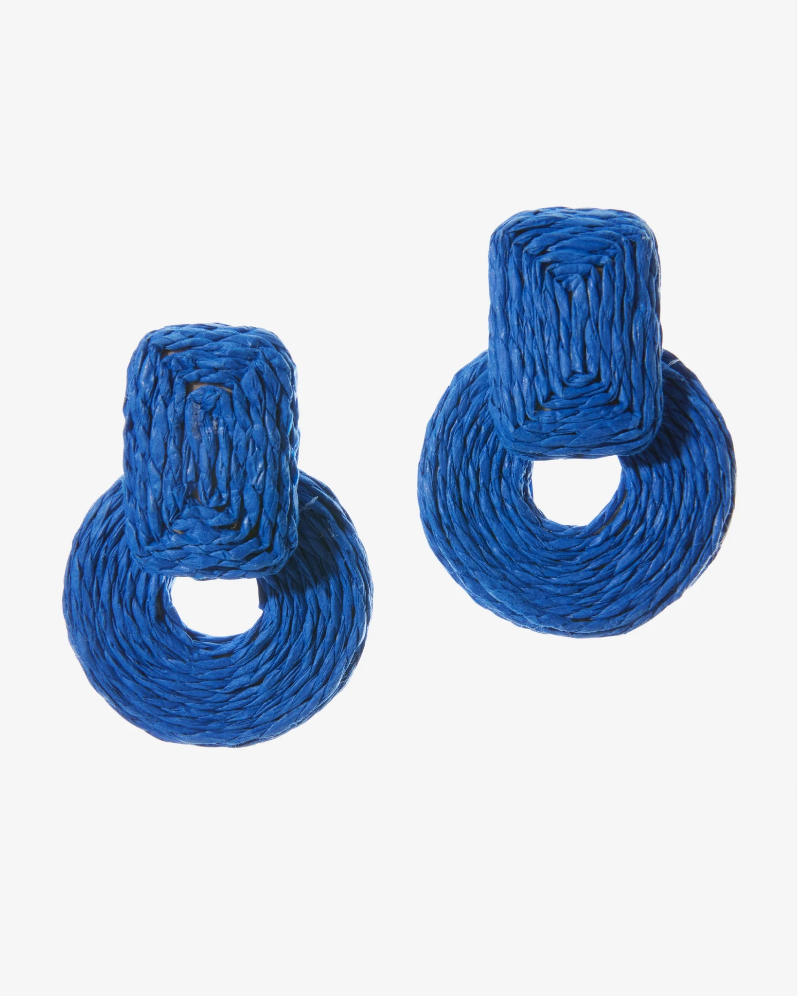 Raffia Drop Earring Blue - Mycitystee