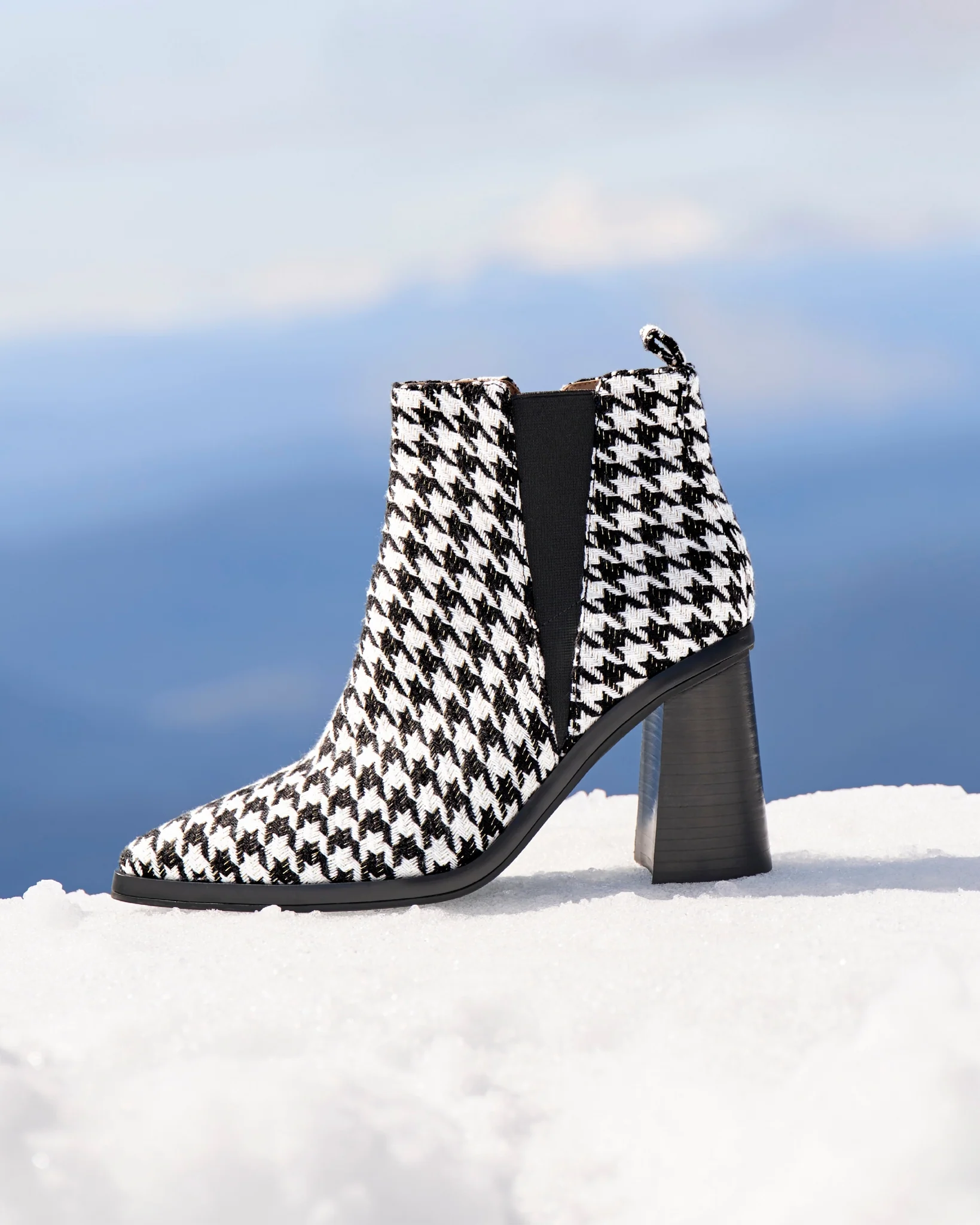 Houndstooth Bootie Black/White - Mycitystee