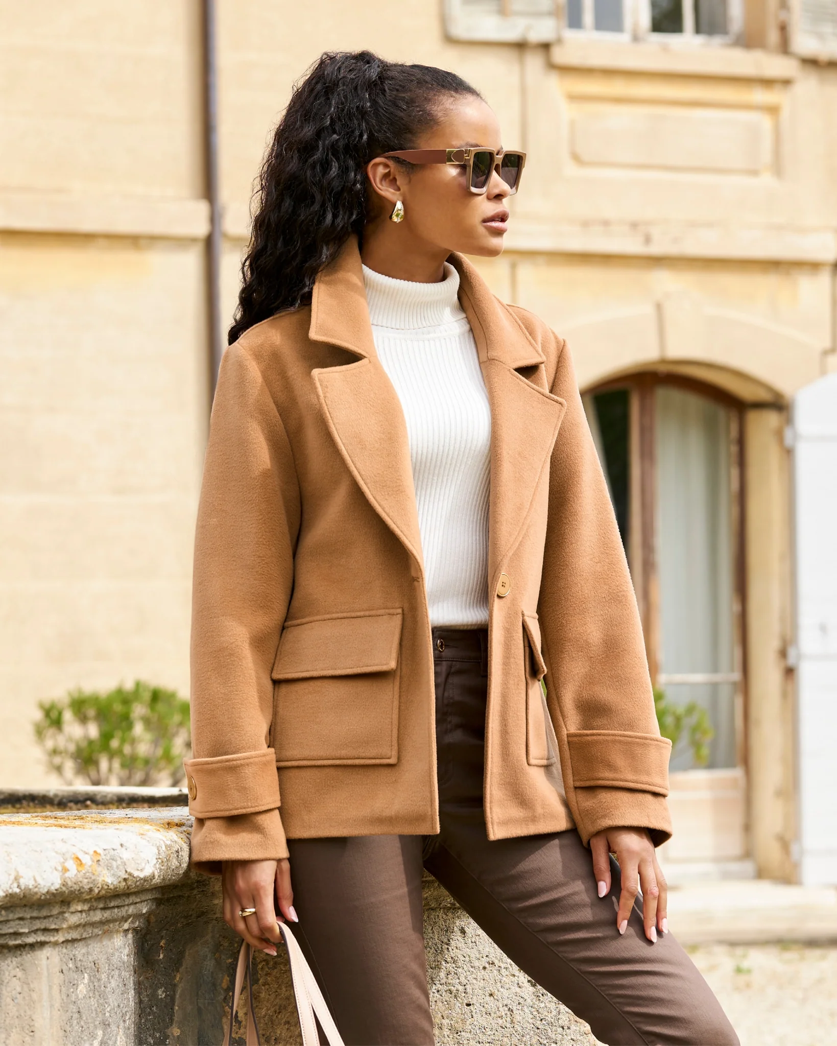 Chic Lady Coat Camel - Mycitystee