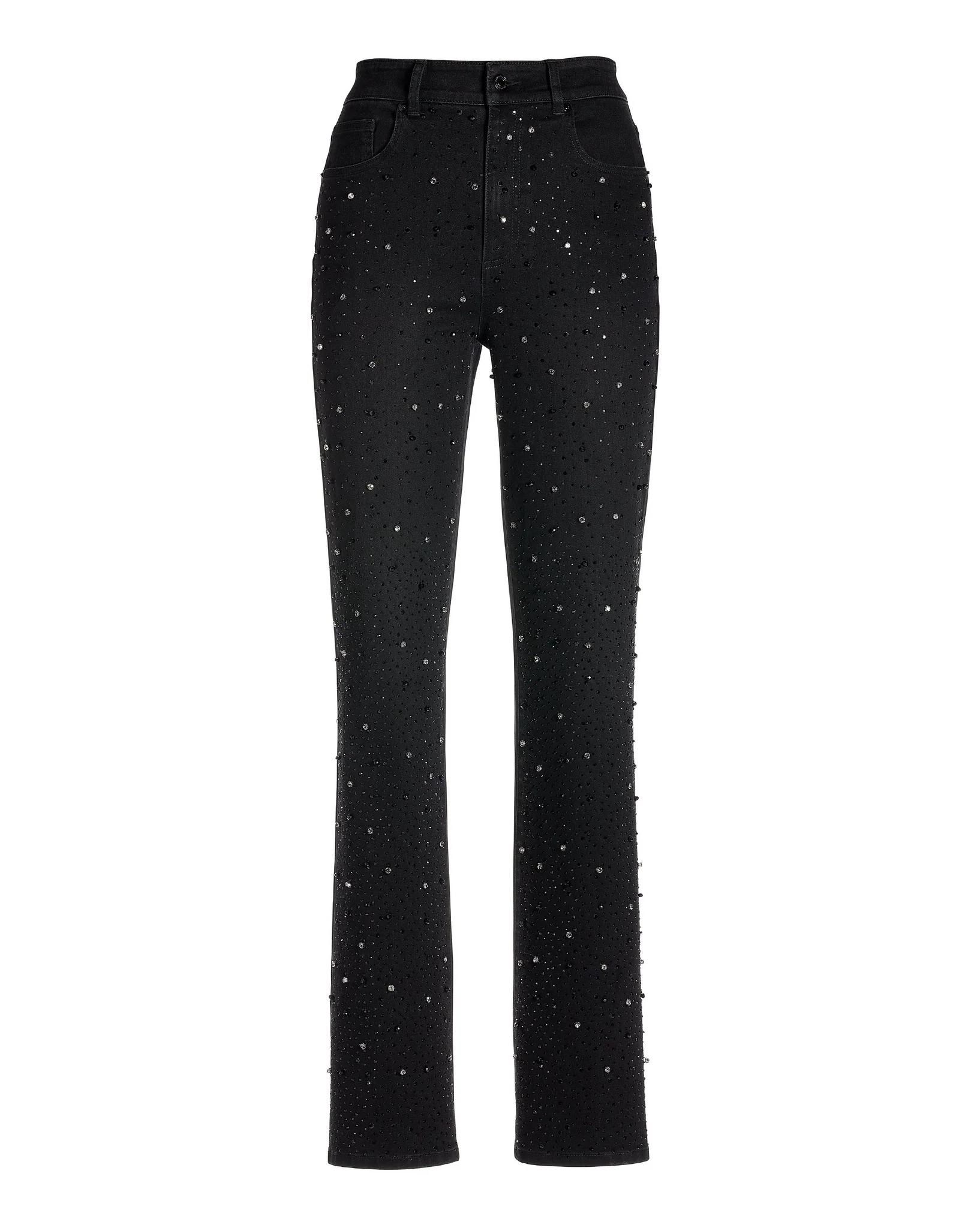 Sedona Crystal Embellished Washed Black Straight Leg Jean Black Wash - Mycitystee