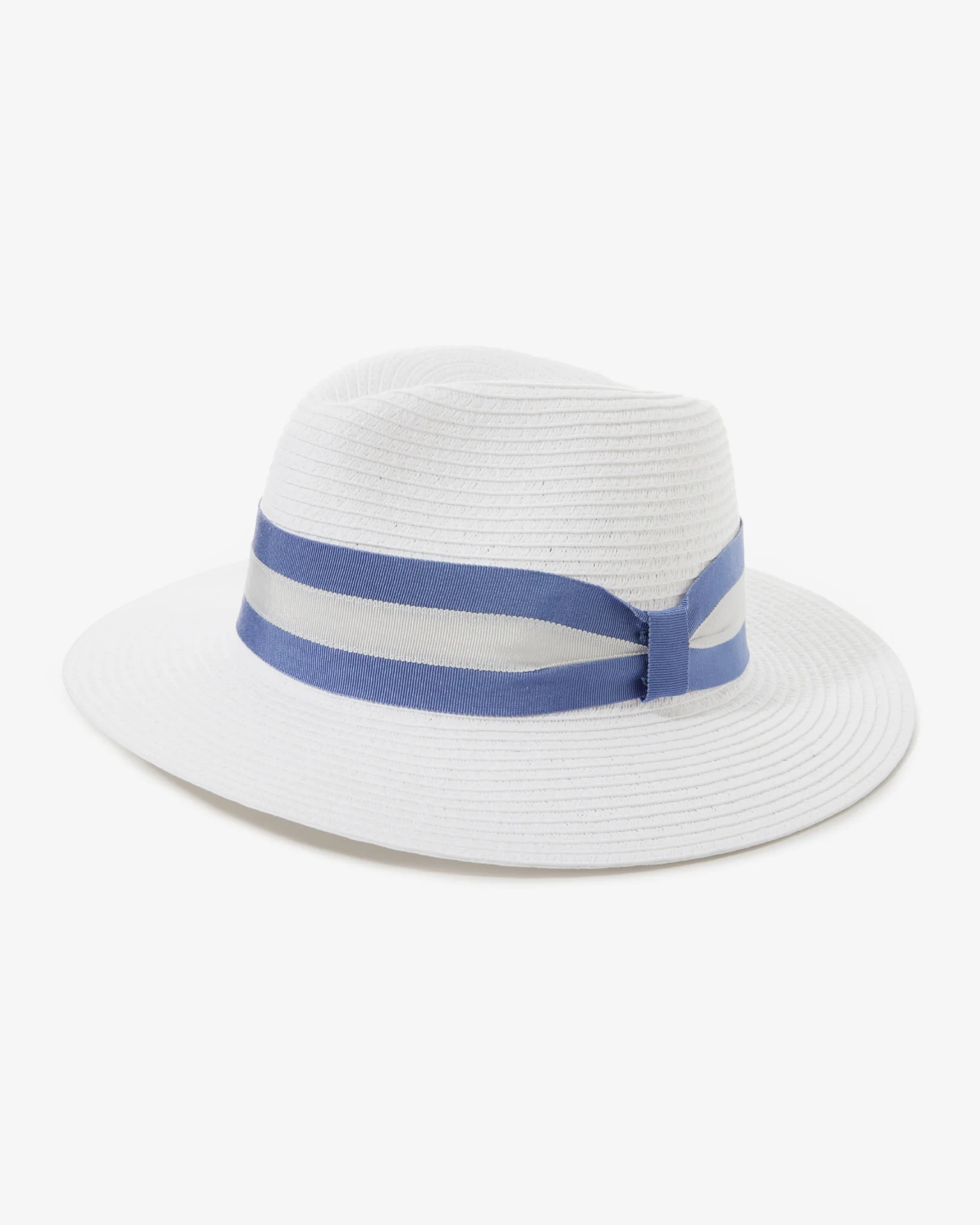 Fedora Straw Hat White/Blue - Mycitystee