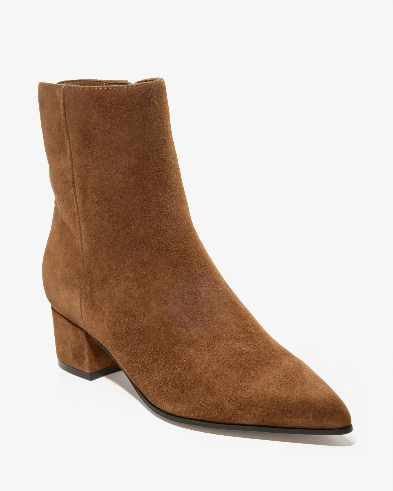 Pointed-Toe Riding Bootie Cognac - Mycitystee