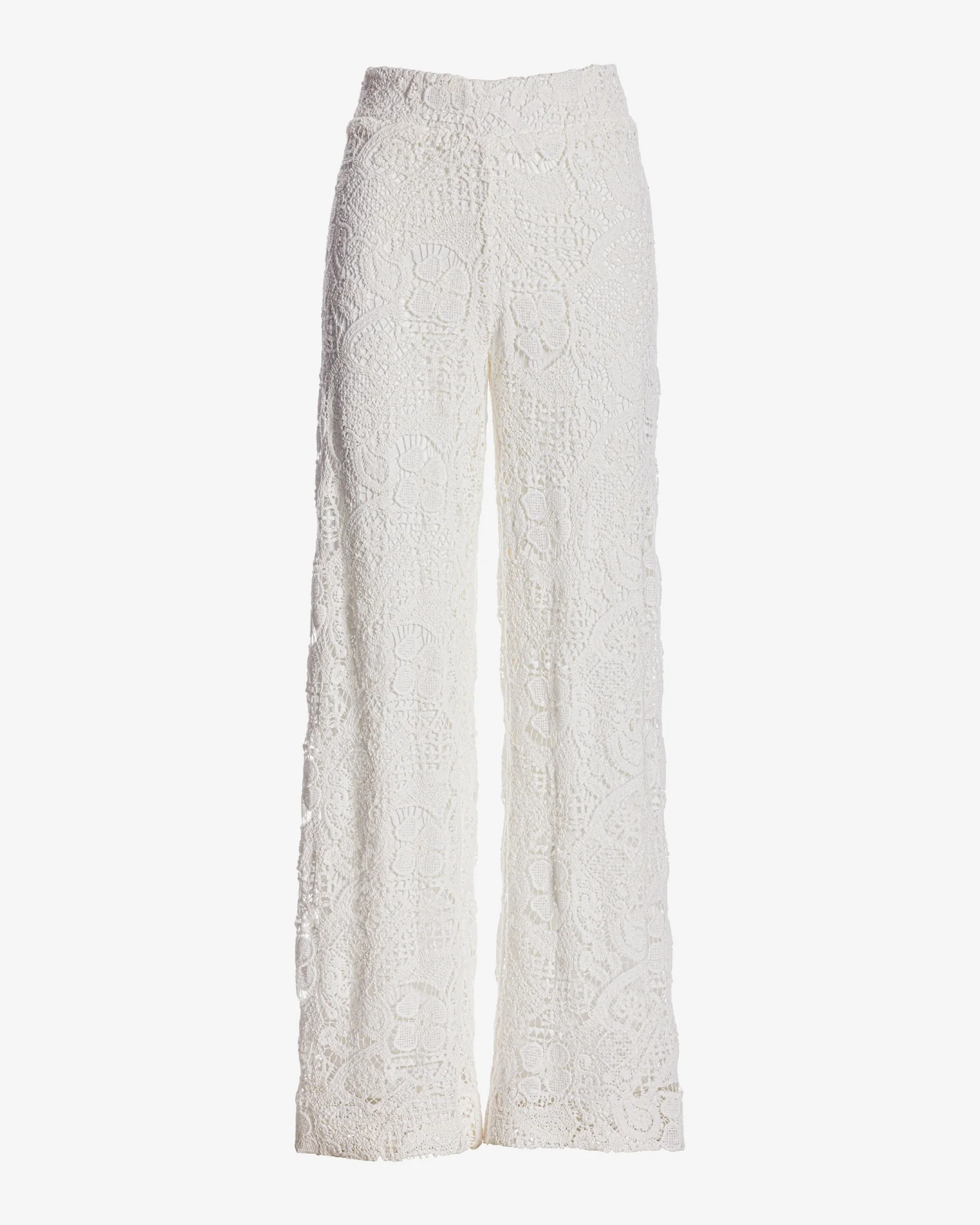 Malibu Lace Wide Leg Pant White - Mycitystee