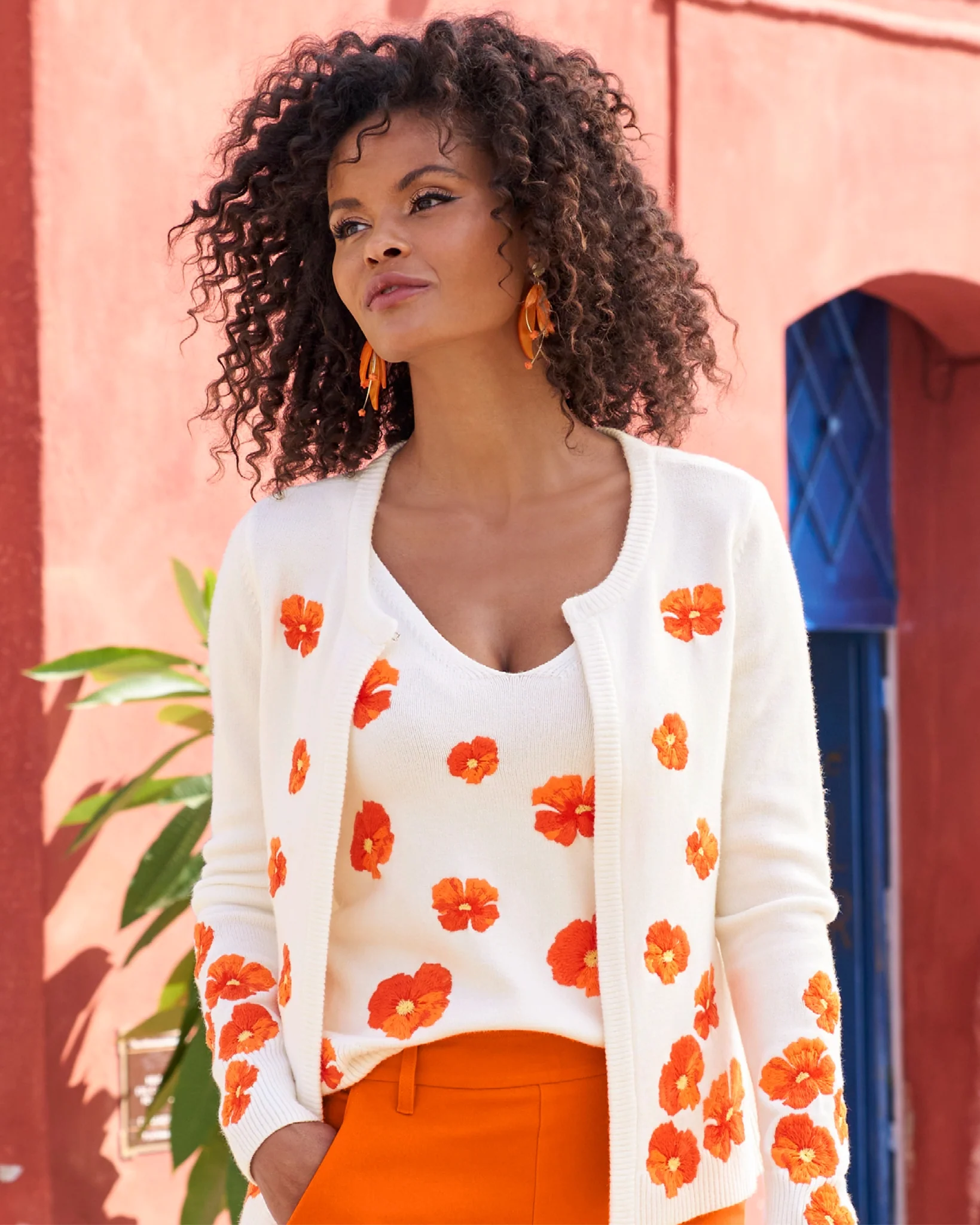 Tropical Resin Earring Orange - Mycitystee