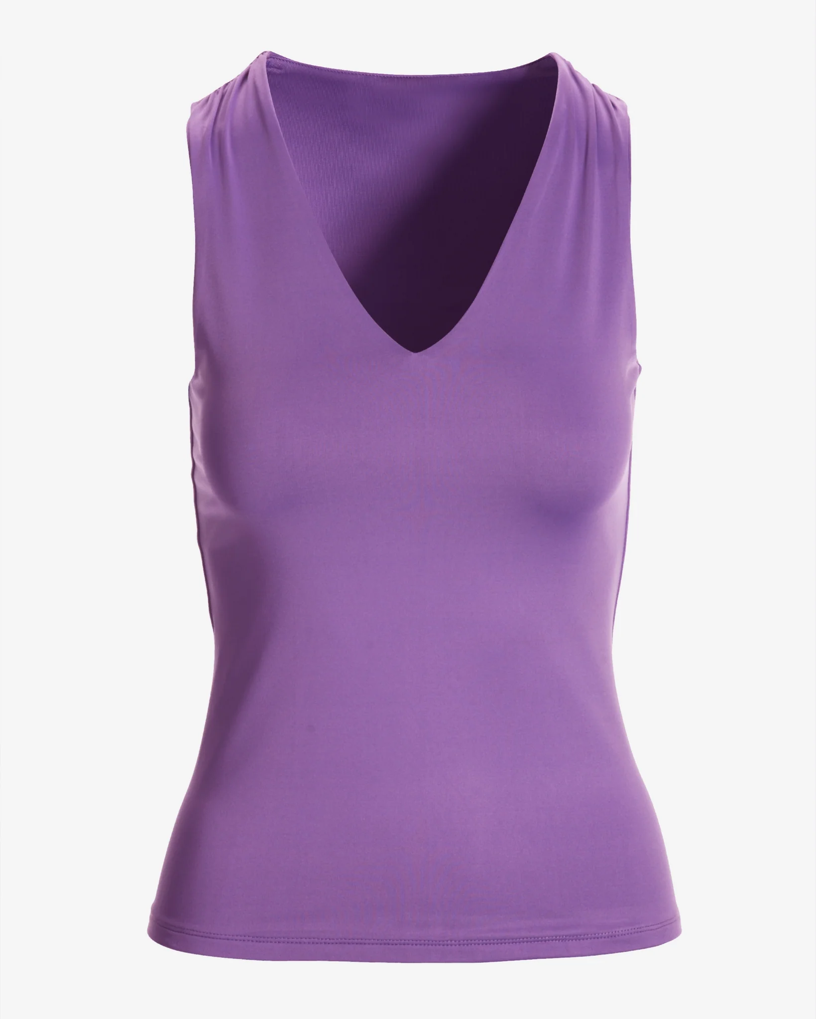 So Modern Sleeveless V Neck Knit Top Amethyst Orchid - Mycitystee