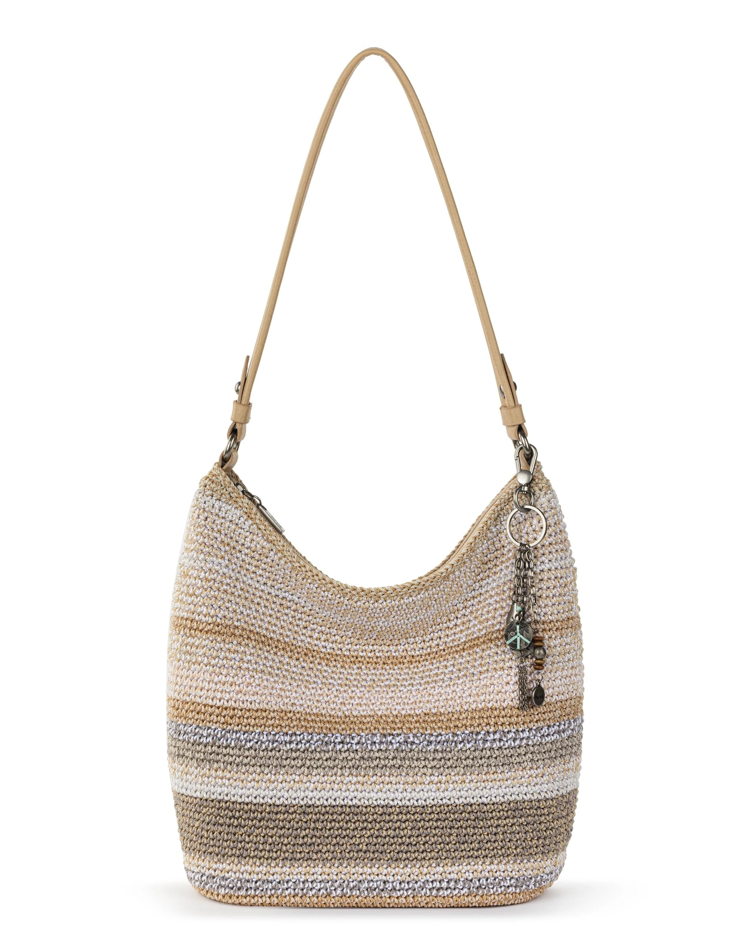 Sequoia Hobo - Hand Crochet - Sand Stripe - Mycitystee