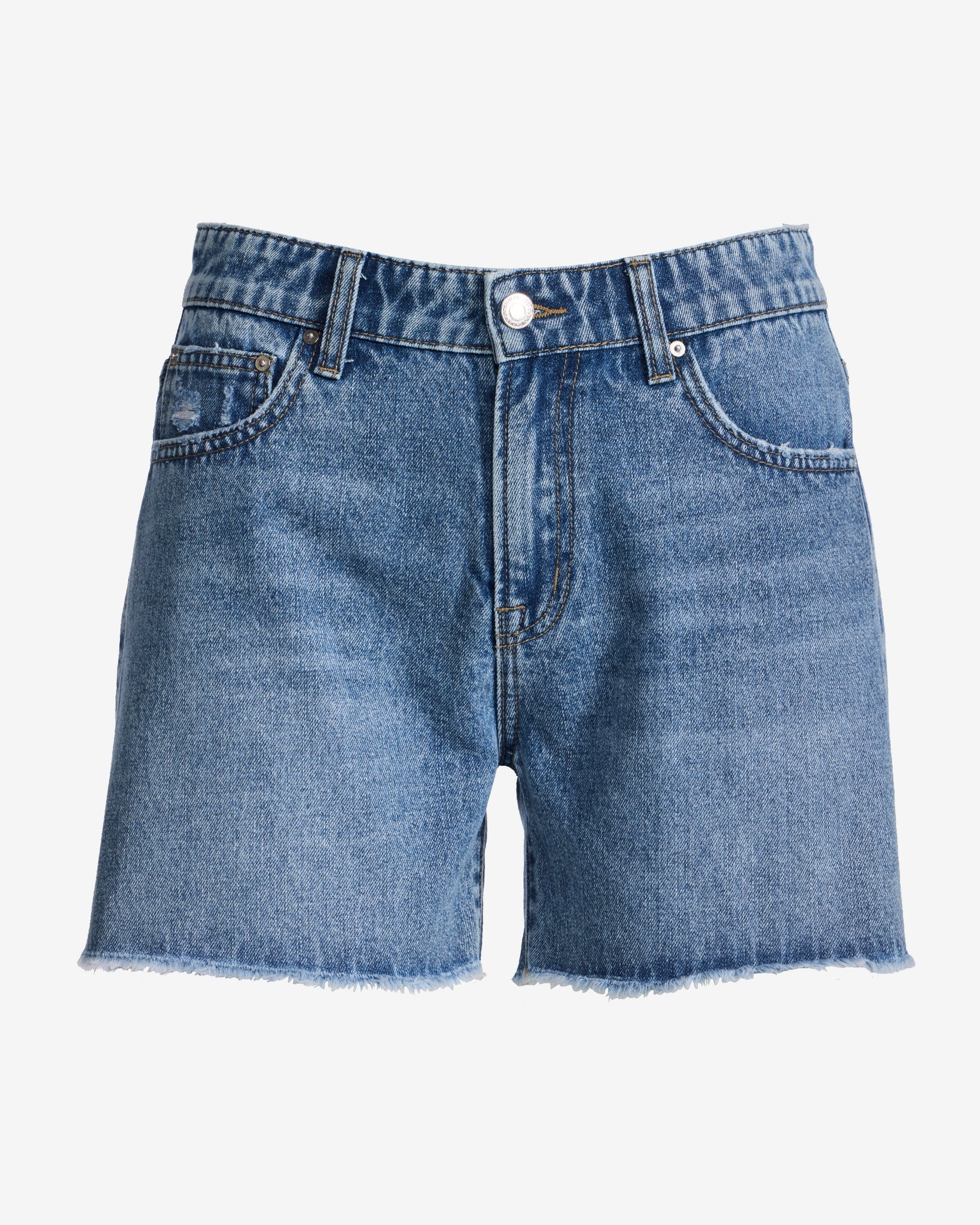 Relaxed cut off denim short Medium Wash - Mycitystee