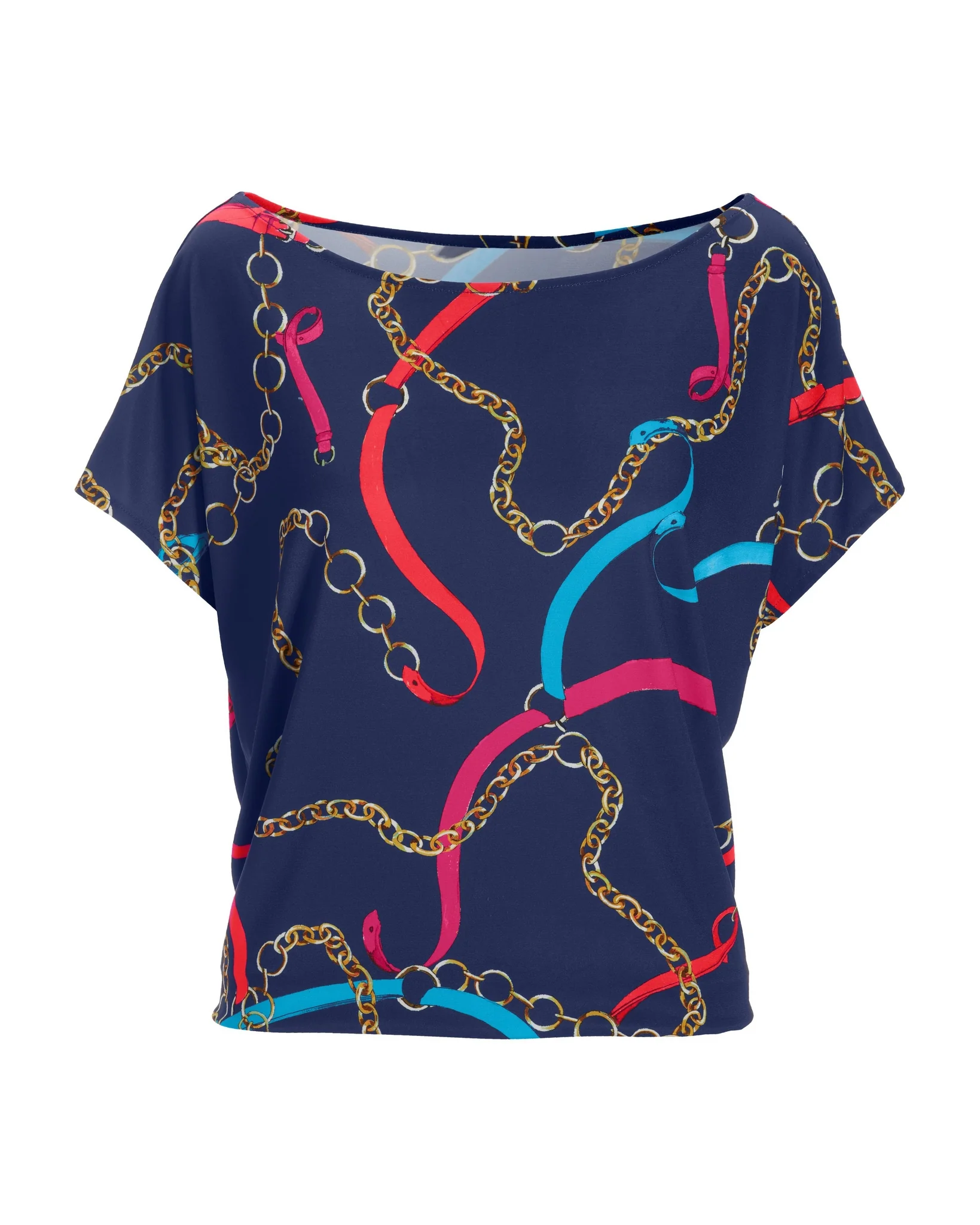 Status Print Top Navy Multi - Mycitystee