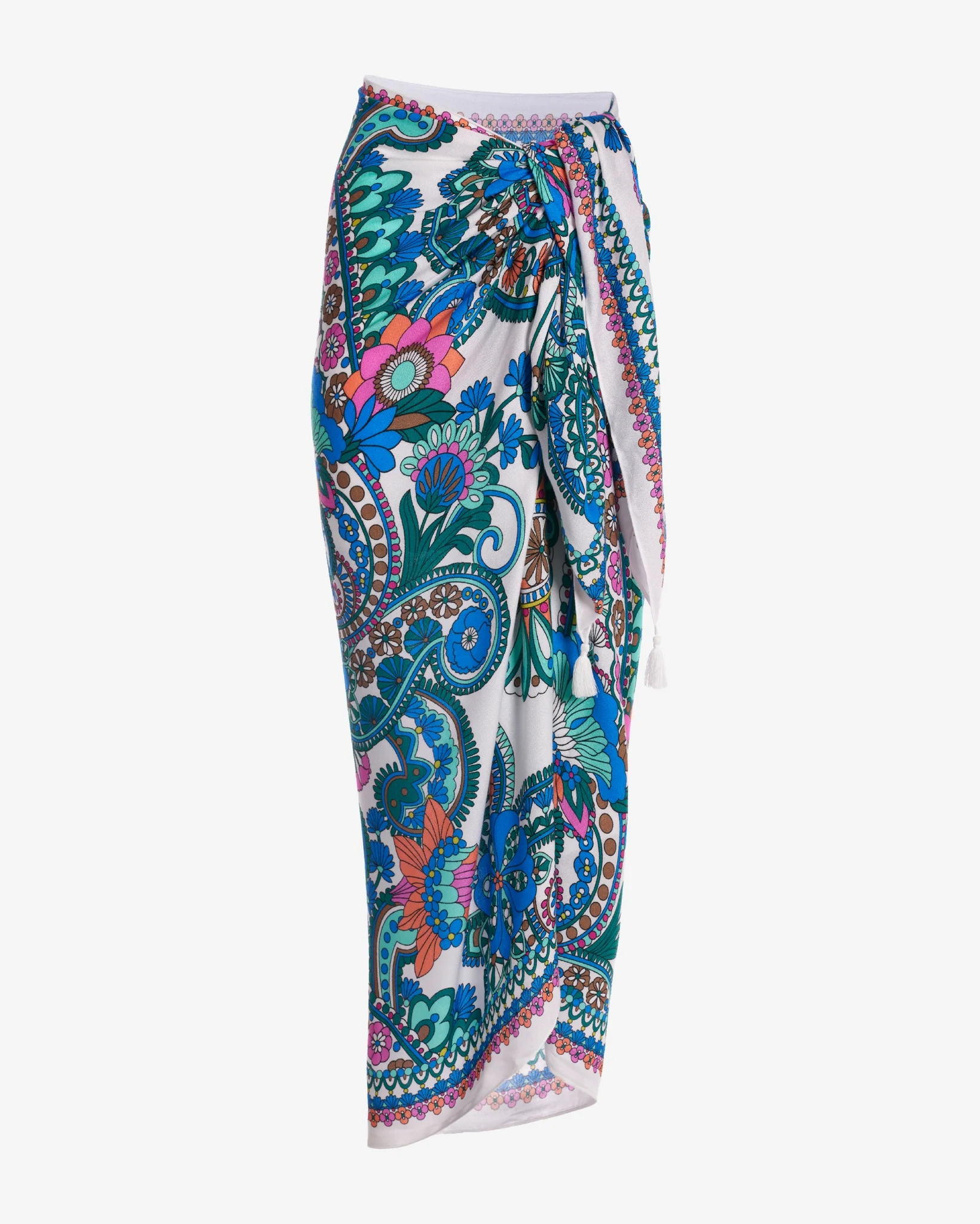 Paisley Pareo White Multi - Mycitystee