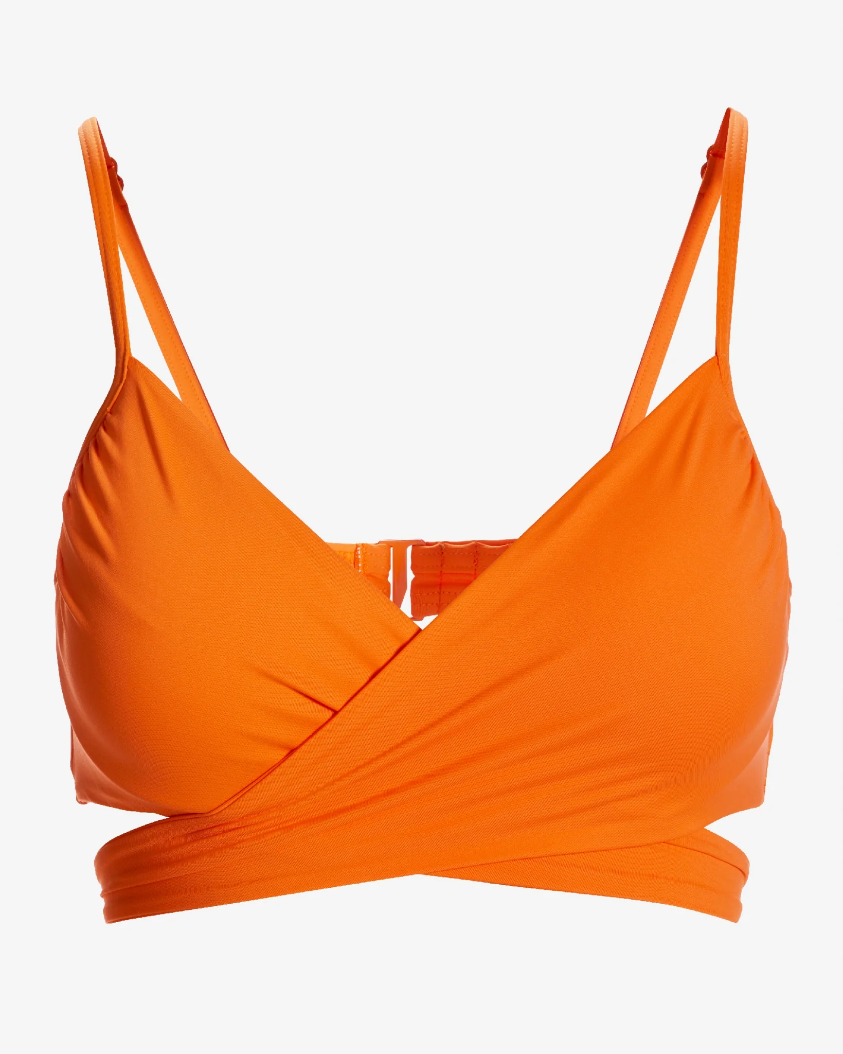Swim Sense Underwire Wrap Bikini Top Vibrant Orange - Mycitystee