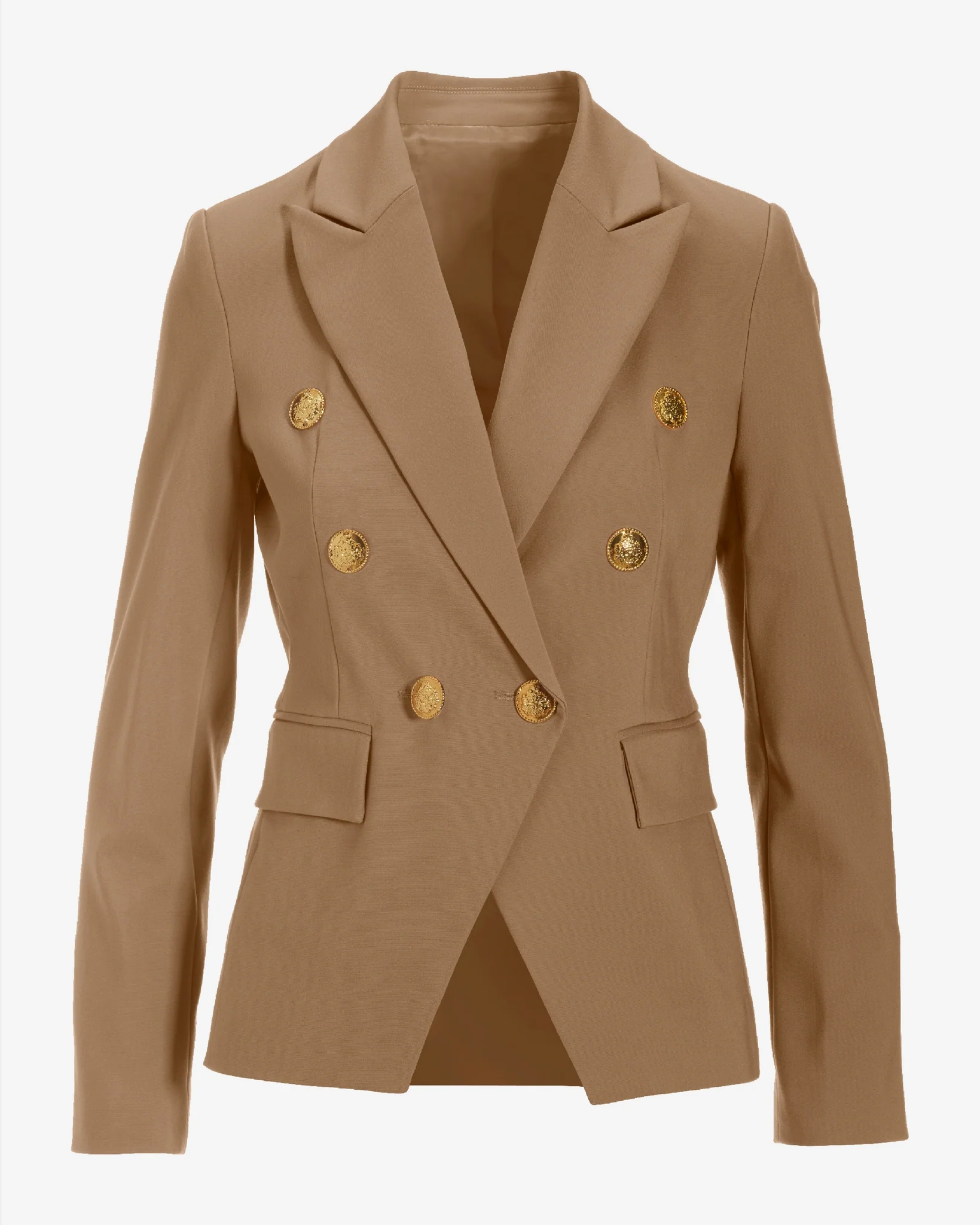 Modern Double-Breasted Blazer Camel - Mycitystee