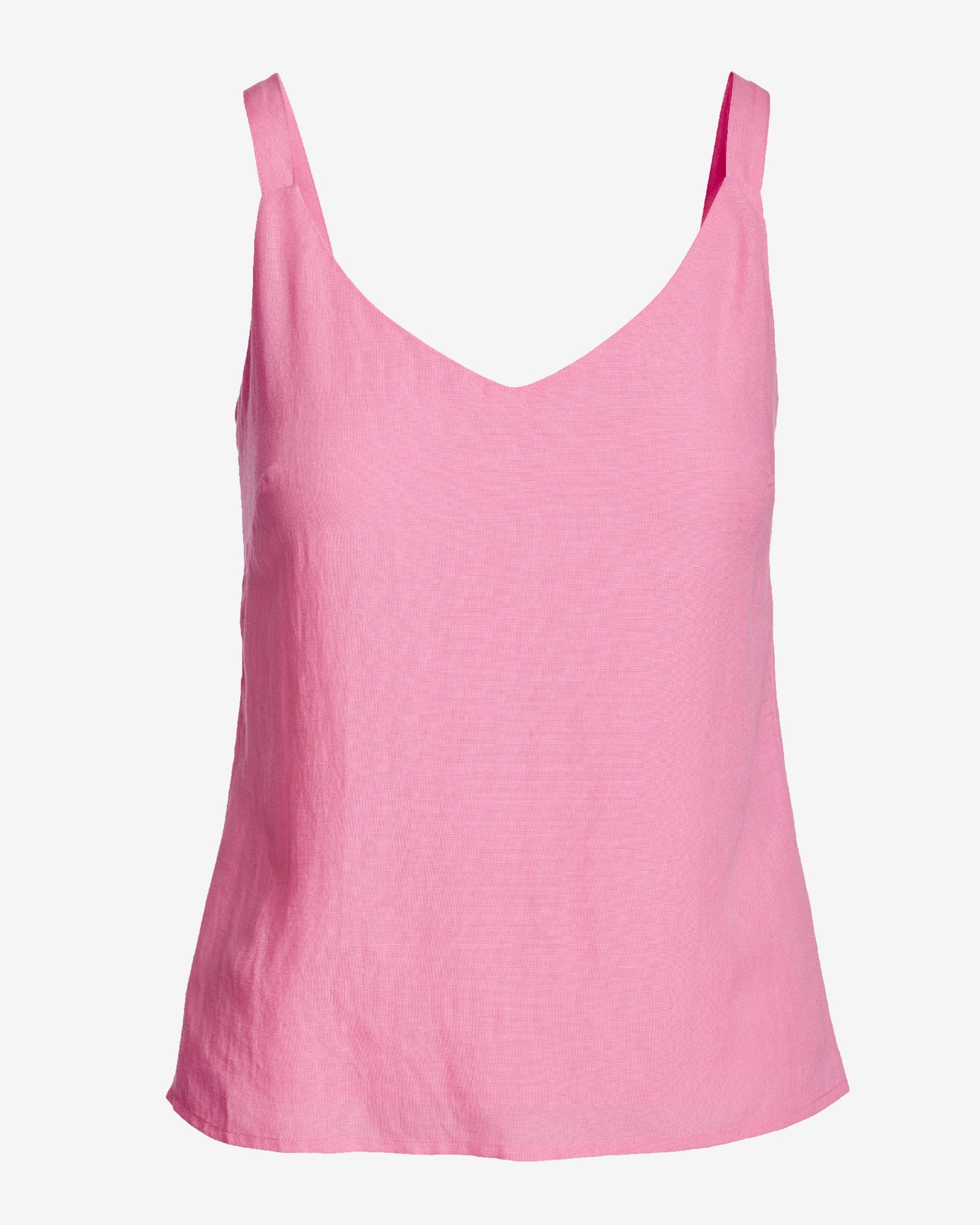 V Neck Linen Tank Top Sachet Pink - Mycitystee