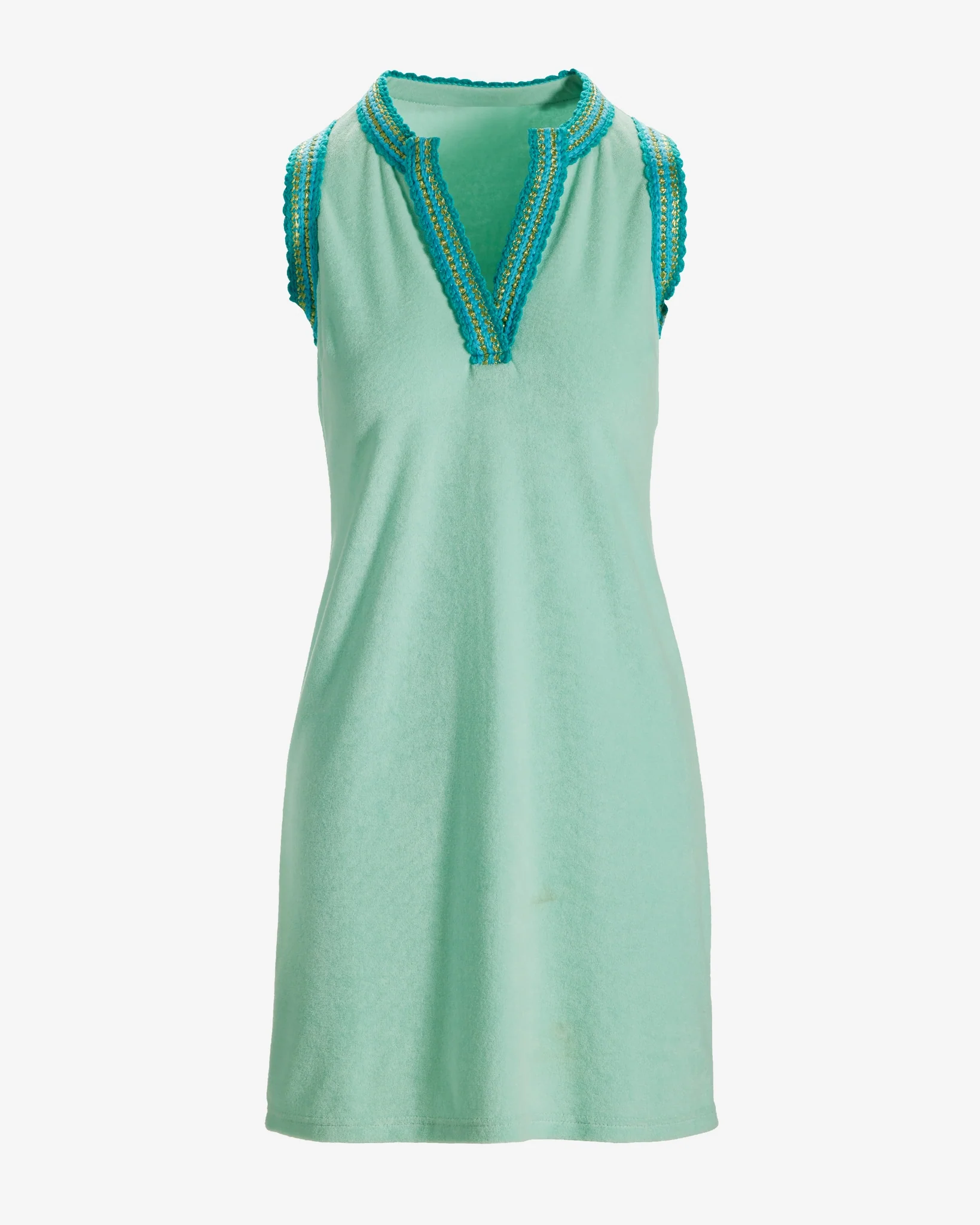 Beach Terry Crochet Trim Dress Beach Glass - Mycitystee