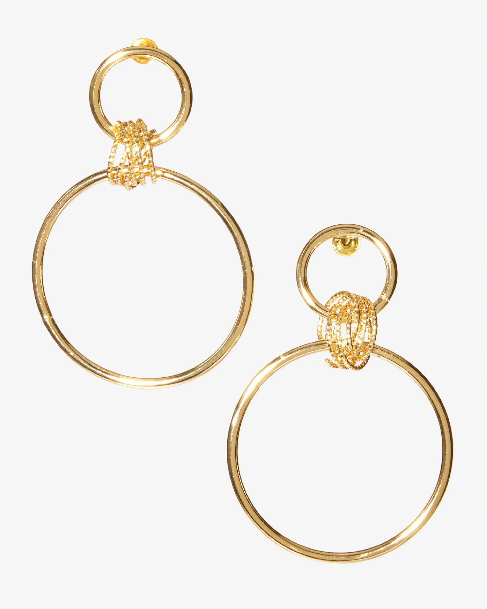 Hoop Drop Earring Gold - Mycitystee
