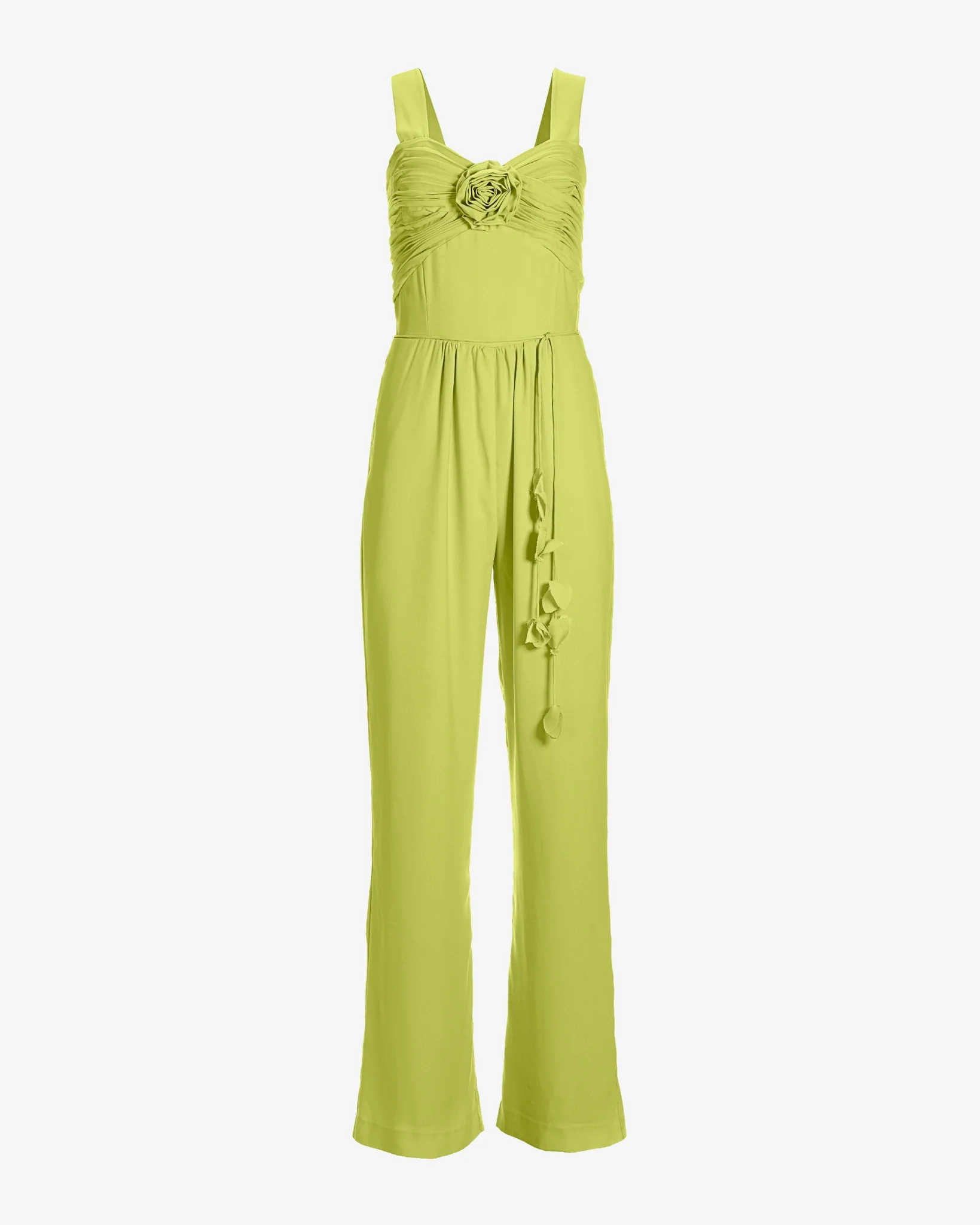 Rosette Occasion Woven Jumpsuit Lime Green - Mycitystee