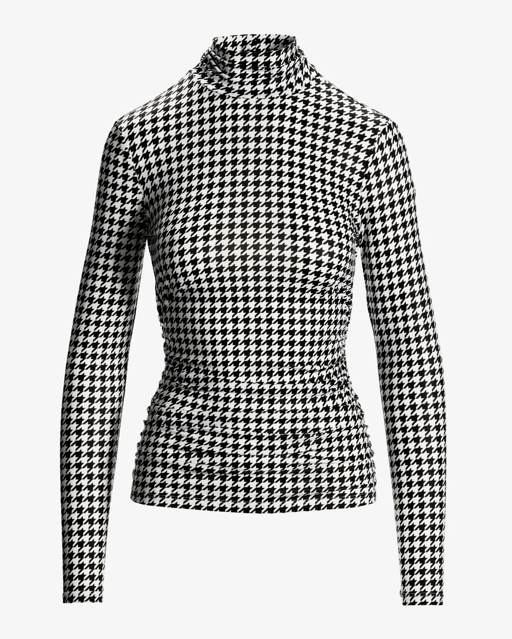 So Chic Houndstooth Turtleneck Knit Top Park City Houndstooth - Mycitystee