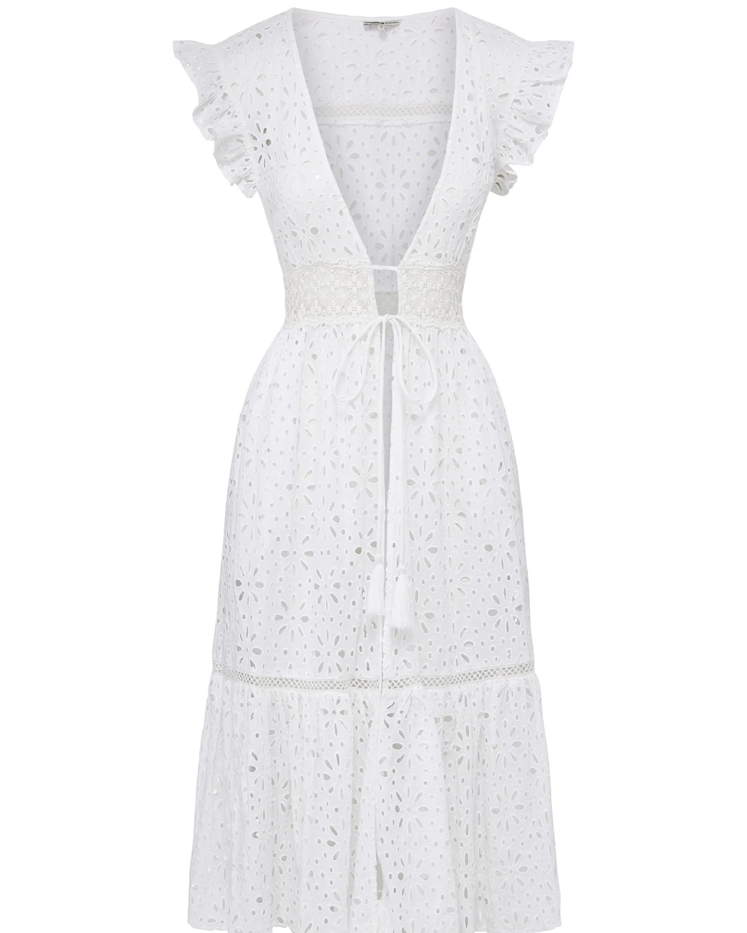 Lauren Coverup Dress Seaside Eyelet Fresh White - Mycitystee