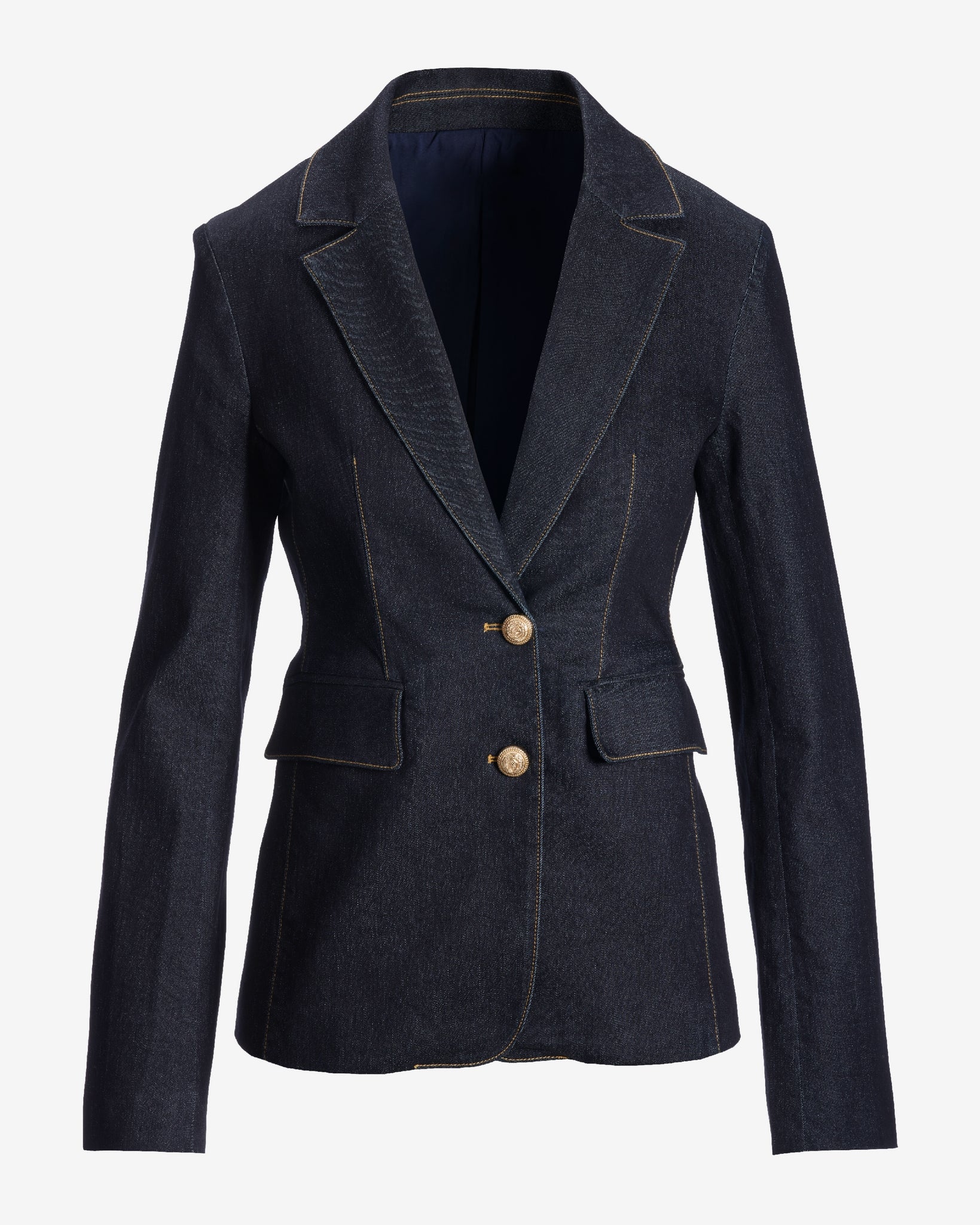 Chic Denim Blazer Dark Rinse - Mycitystee