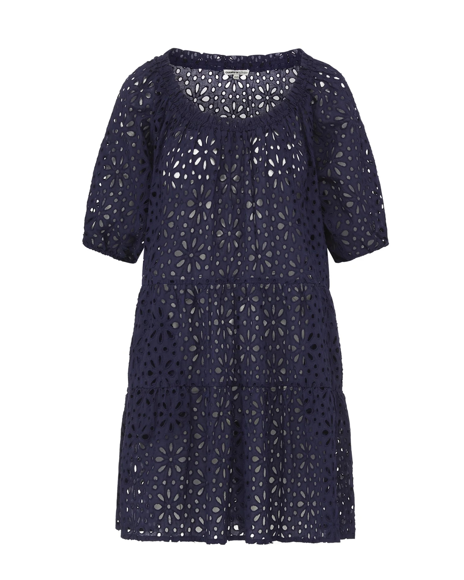 Kelly Dress Navy Seaside Eyelet - Mycitystee