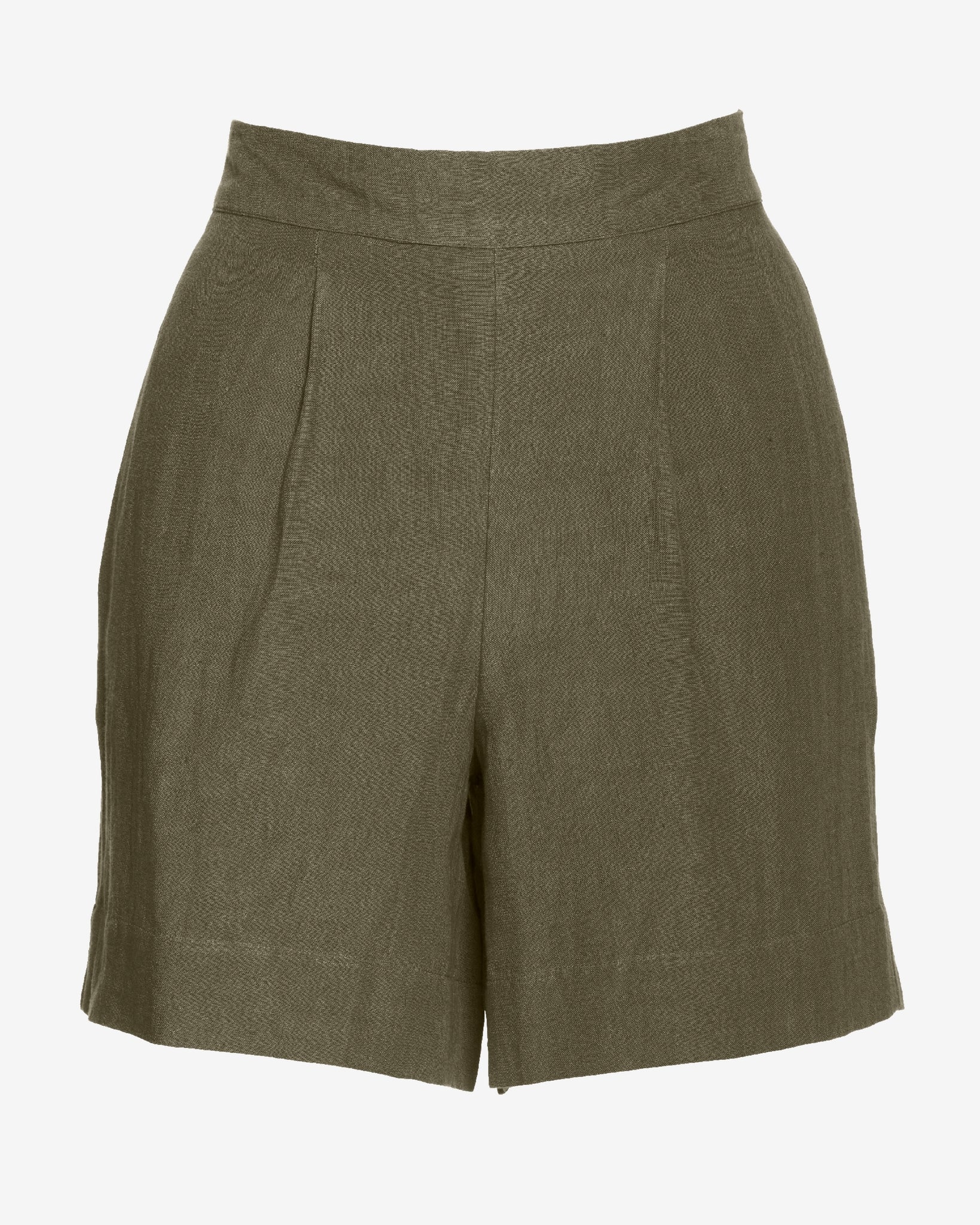 Effortless Pull-On Linen Short Olive Night - Mycitystee
