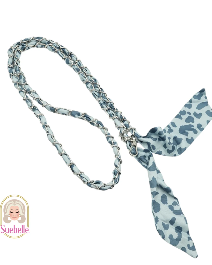 Denim Cheetah Crossbody Phone Chain - Mycitystee