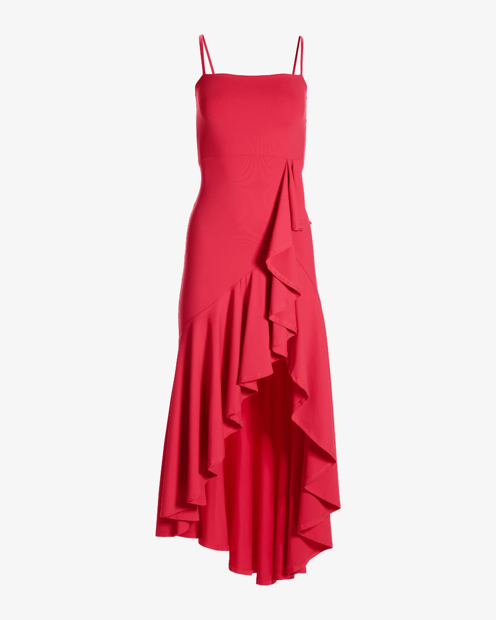 Susana Monaco x Boston Proper Cascading Ruffle Maxi Dress Hibiscus - Mycitystee