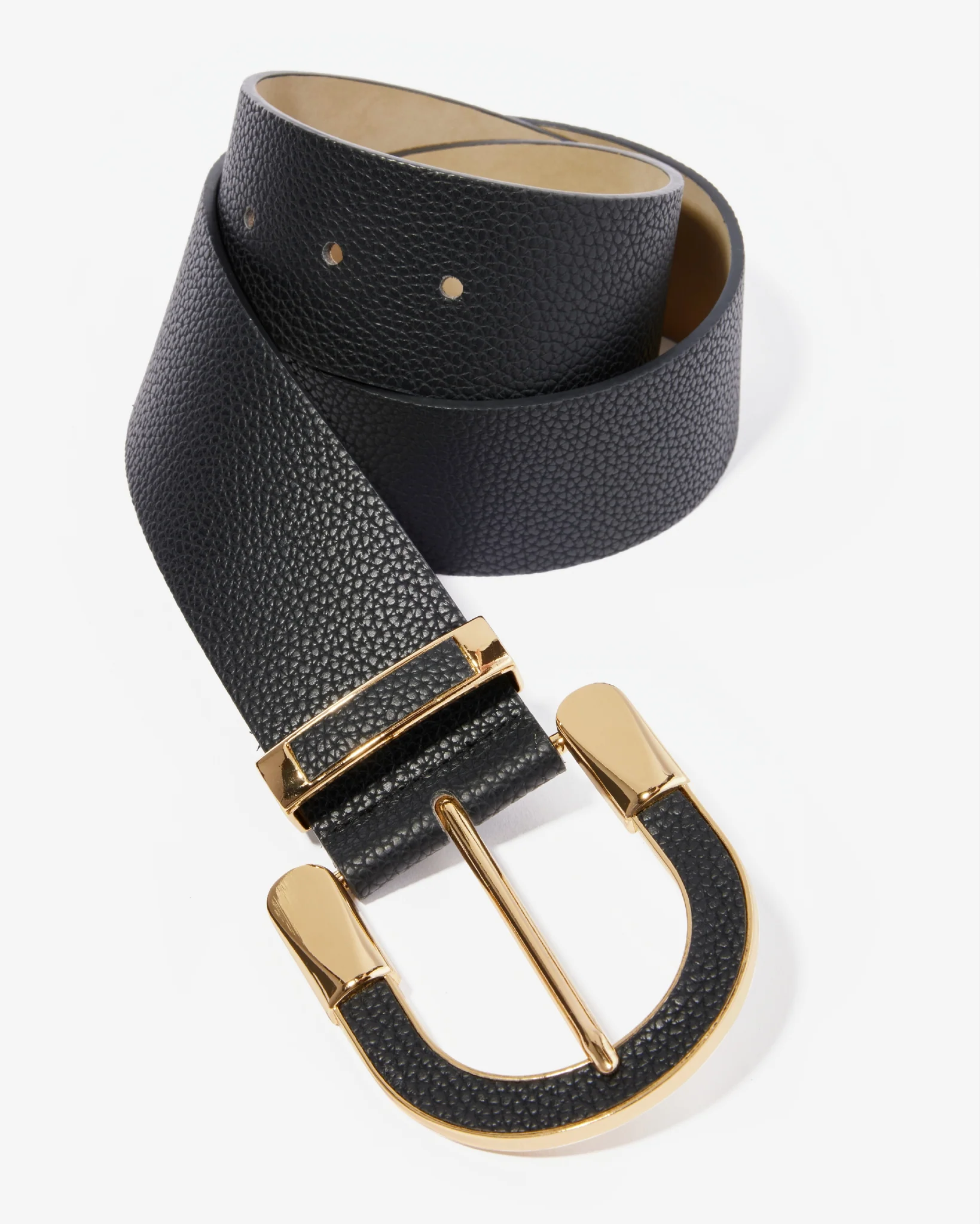 Gold Buckle Belt Black - Mycitystee