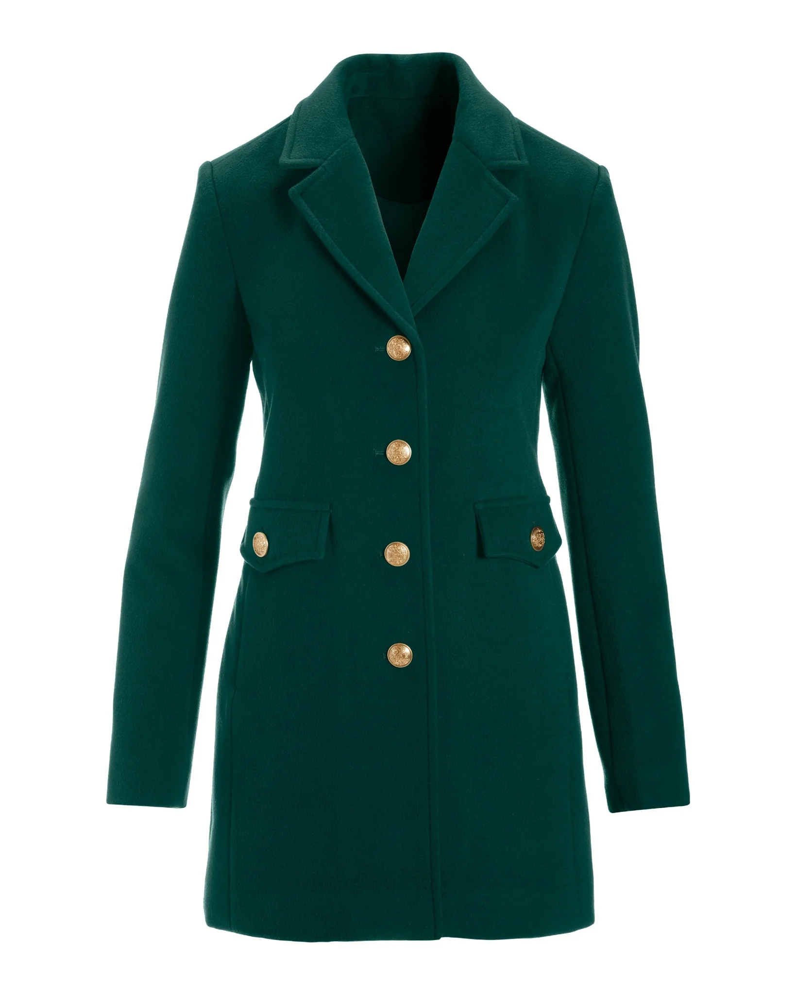 Classic Tailored Coat Deep Emerald - Mycitystee