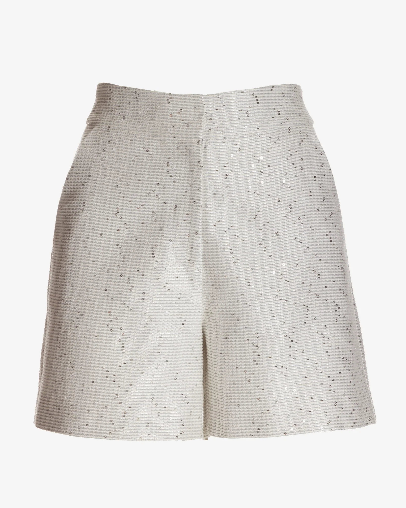 Metallic Tweed Short Silver - Mycitystee