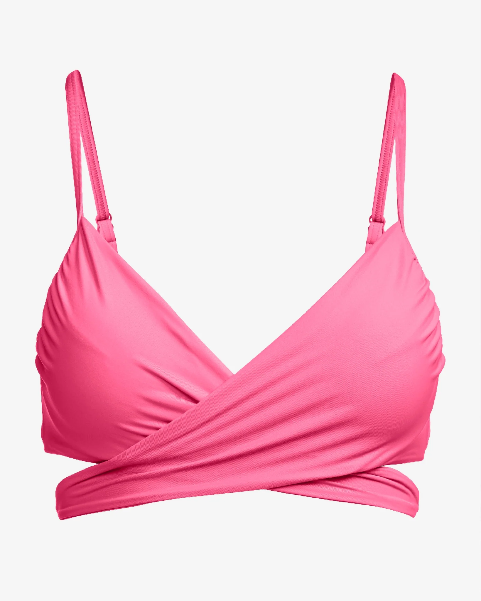 Swim Sense Underwire Wrap Bikini Top Azalea Pink - Mycitystee