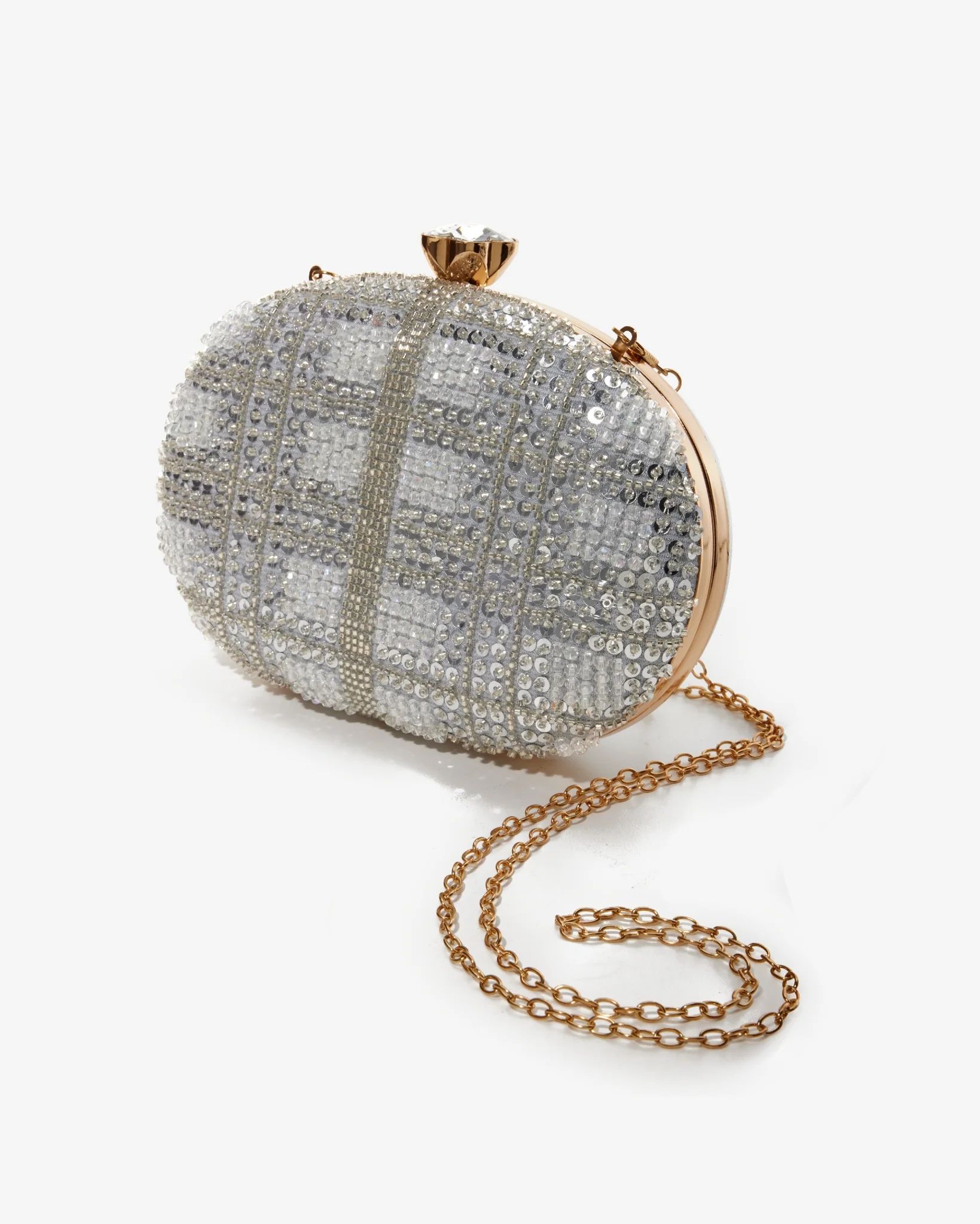 Sparkle Sequin Clutch Silver - Mycitystee