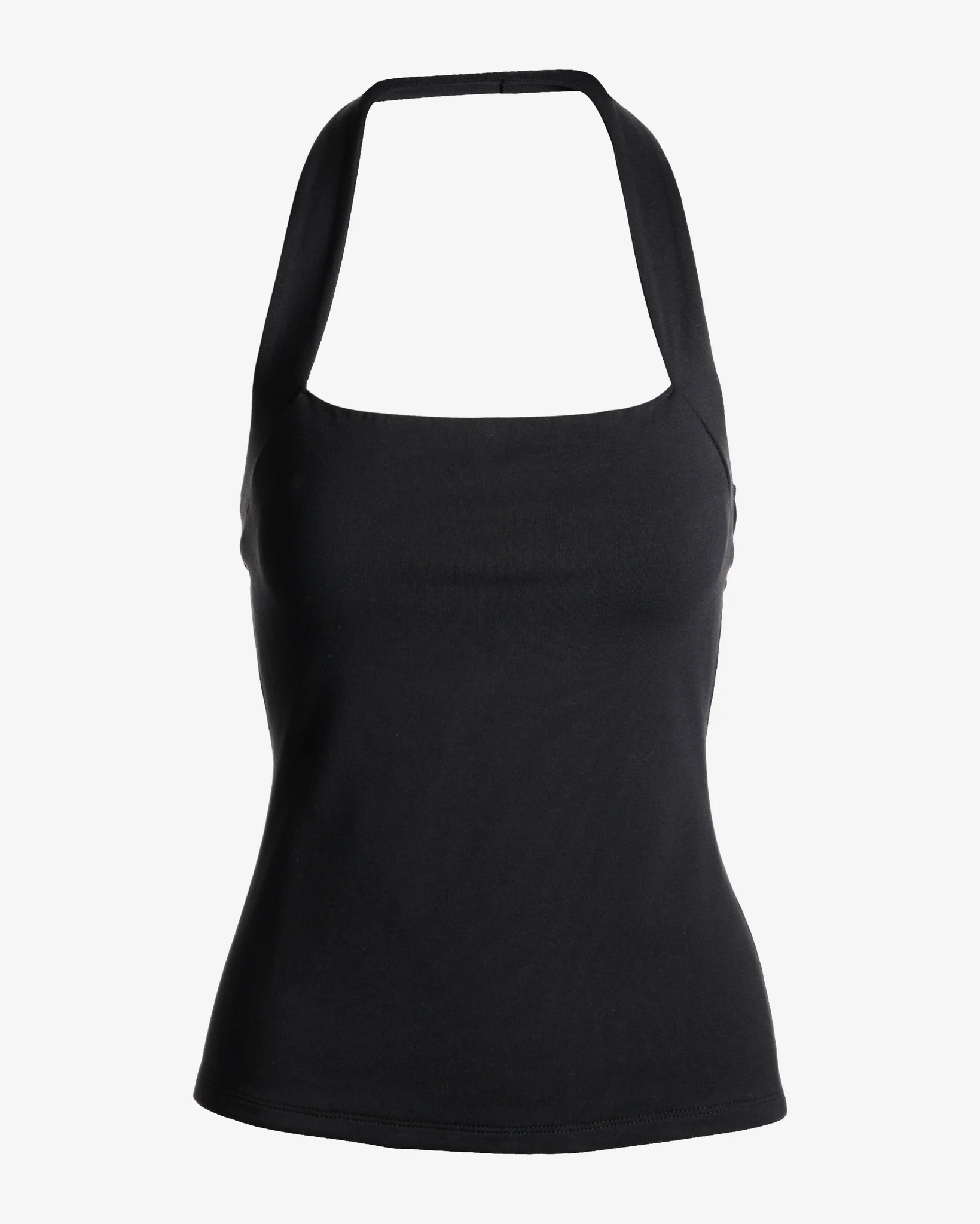 So Sexy Halter Knit Top Proper Black - Mycitystee