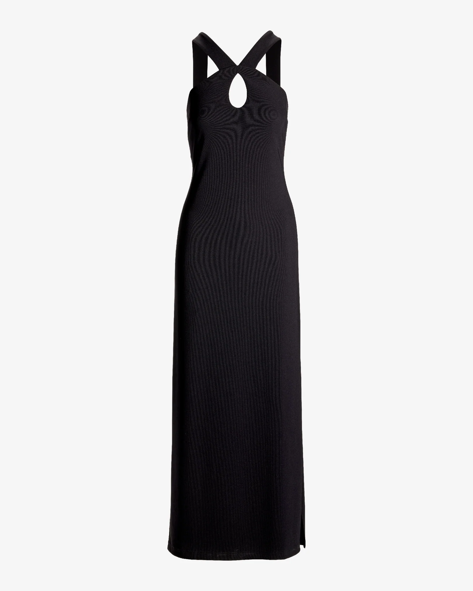 Beyond Travel Keyhole Maxi Dress Jet Black - Mycitystee
