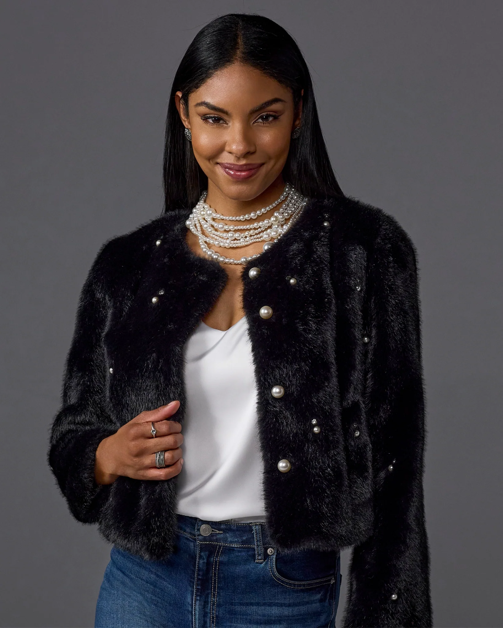 Pearl Strappy Necklace White - Mycitystee