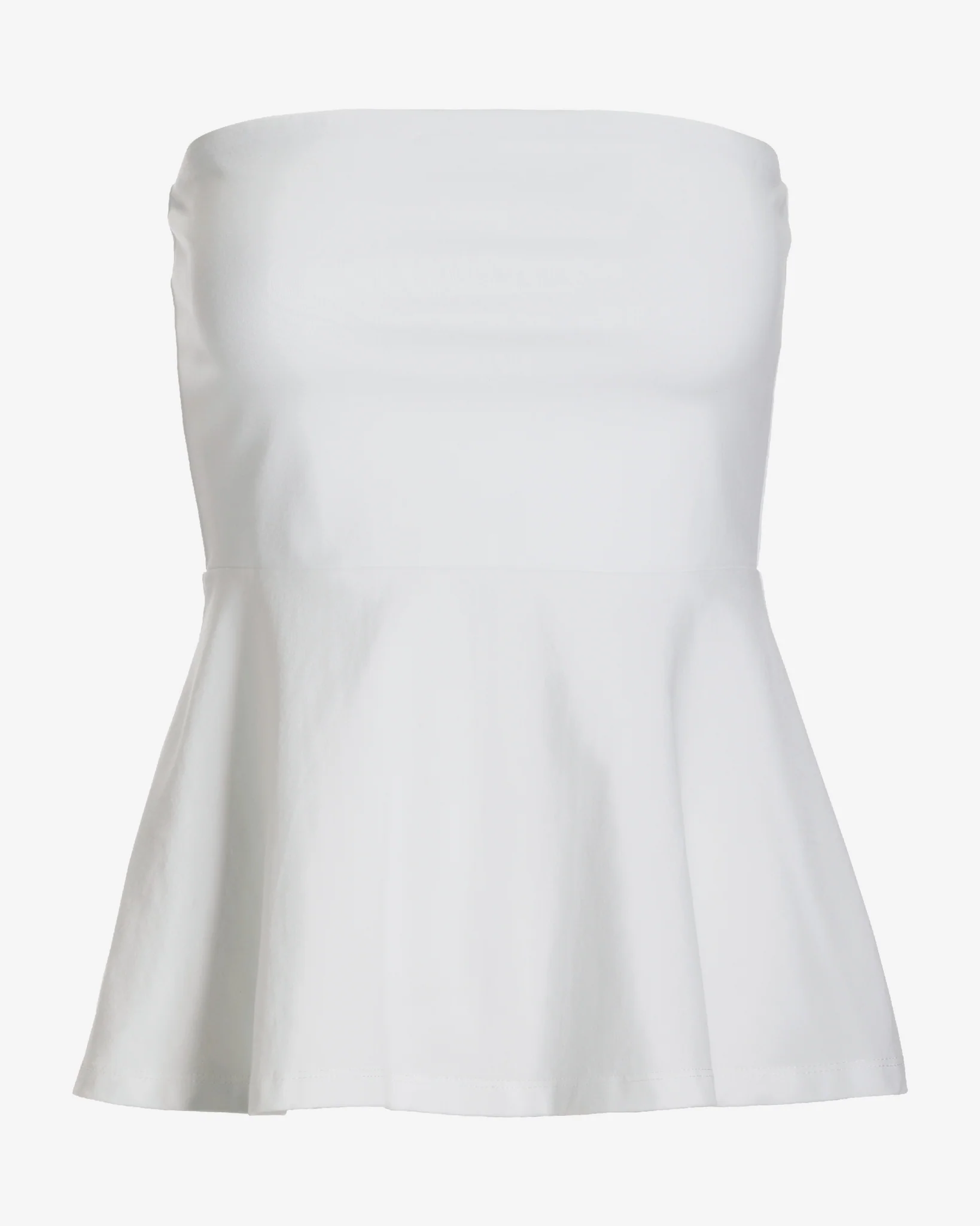 So Sexy Peplum Tube Top Pure White - Mycitystee