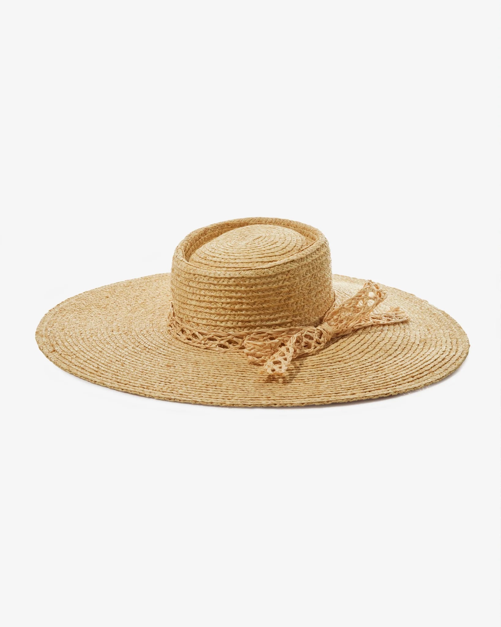 Wide Brim Straw Tie Hat Natural - Mycitystee