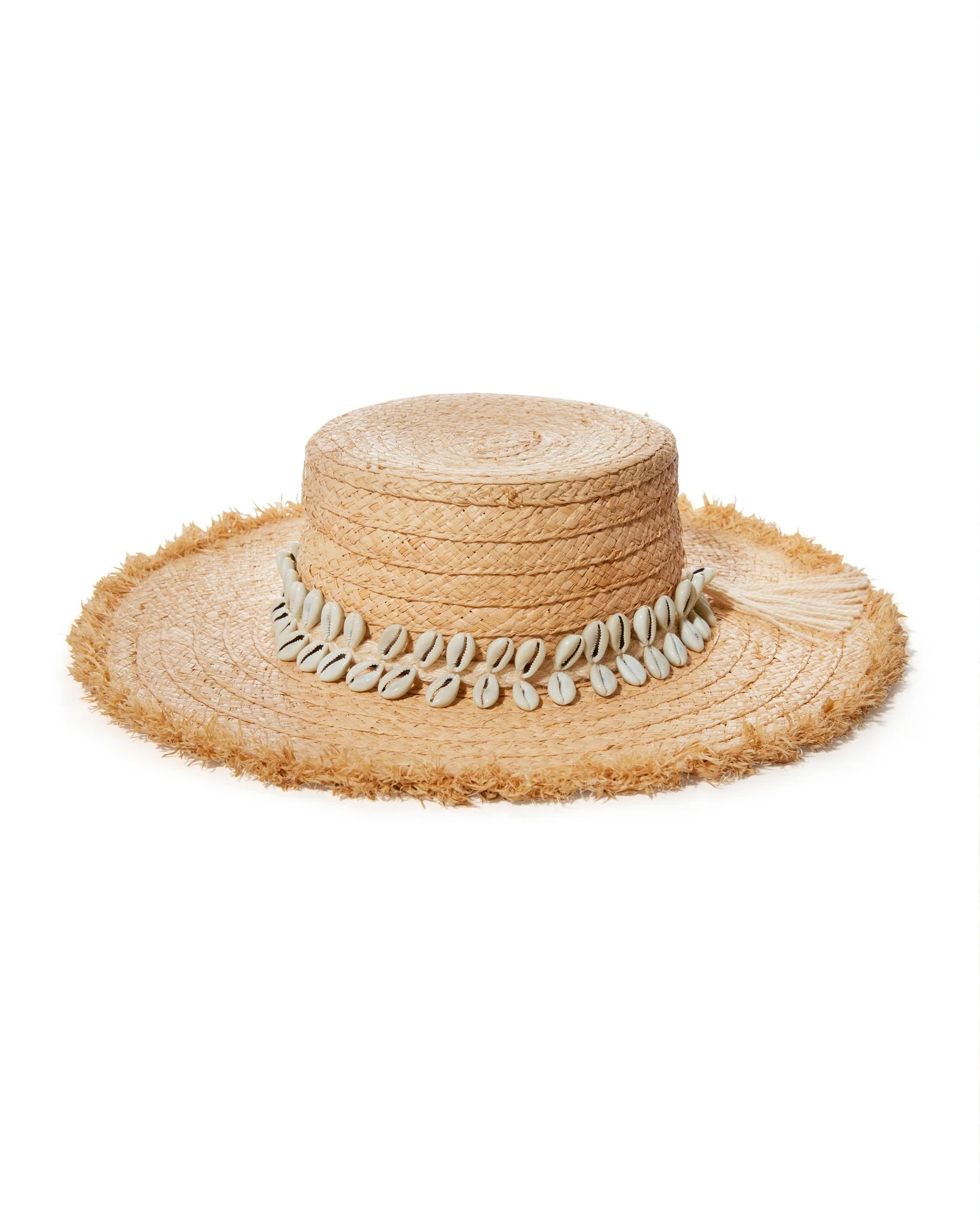 Shell Raffia Wide Brim Hat Natural - Mycitystee