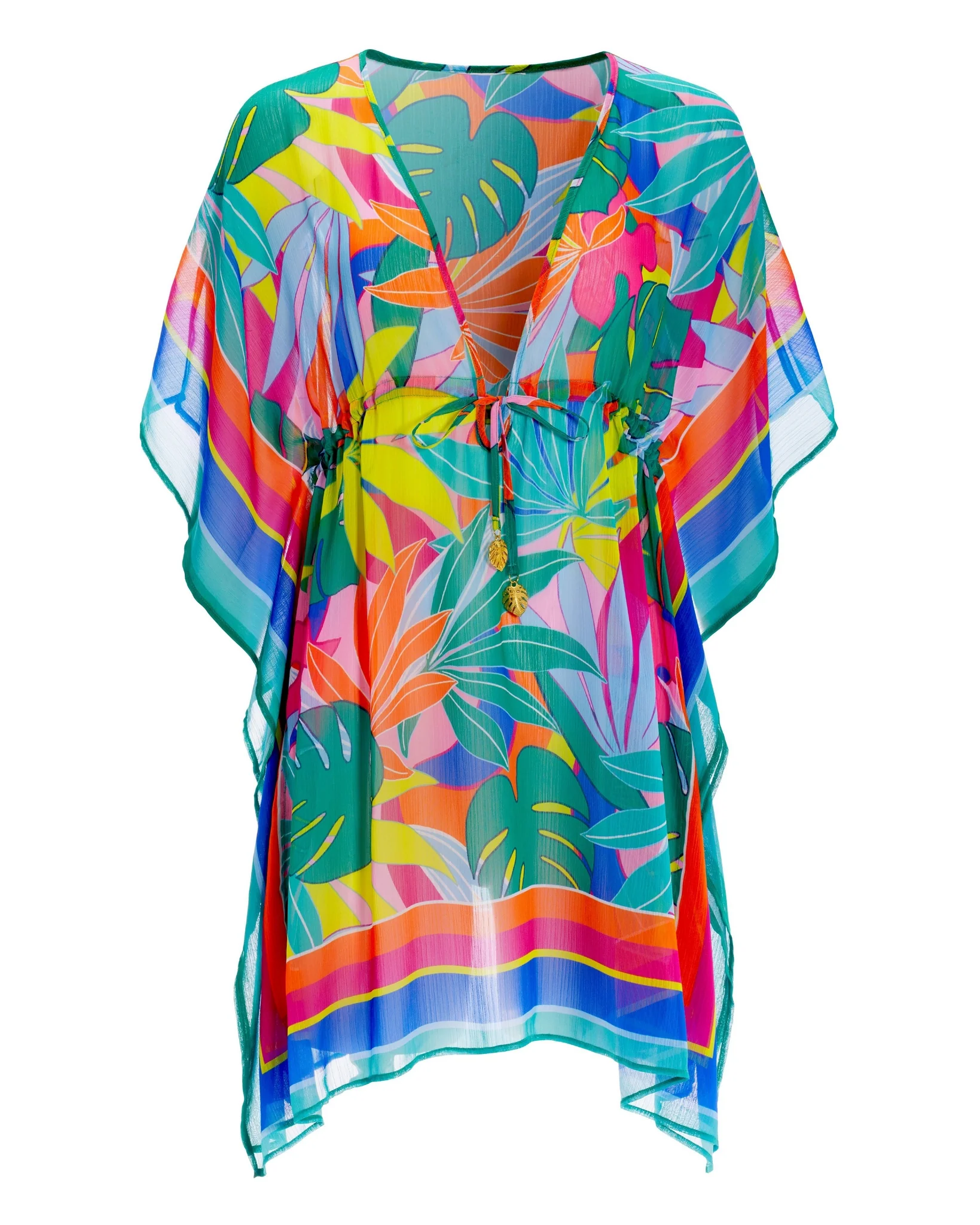 Life of the Party Tropical Print Caftan Multi - Mycitystee