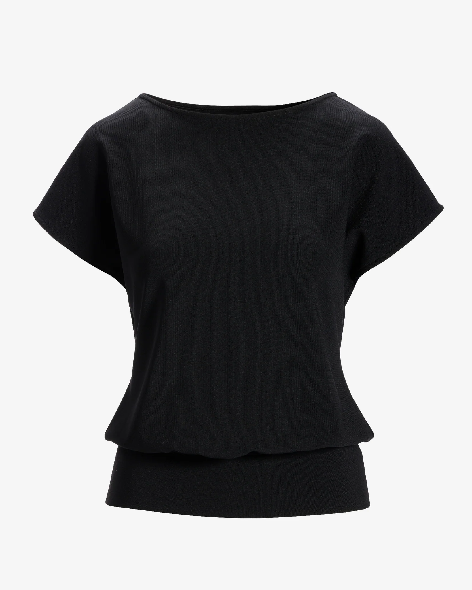 Beyond Travel Short Sleeve Blouson Top Jet Black - Mycitystee