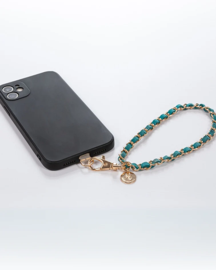 Gold N' Emerald Phone Wristlet - Mycitystee