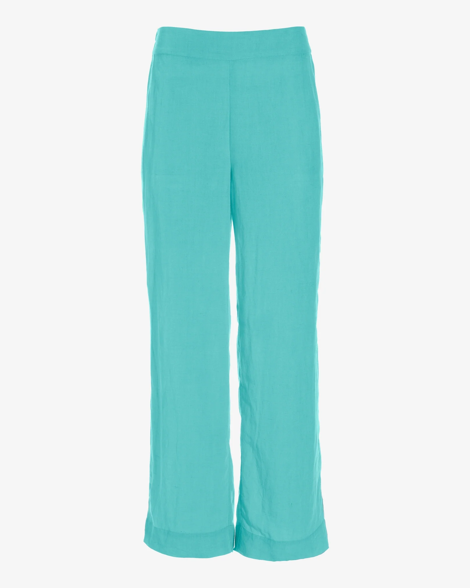 Malibu Linen Cropped Pant Blue Radiance - Mycitystee