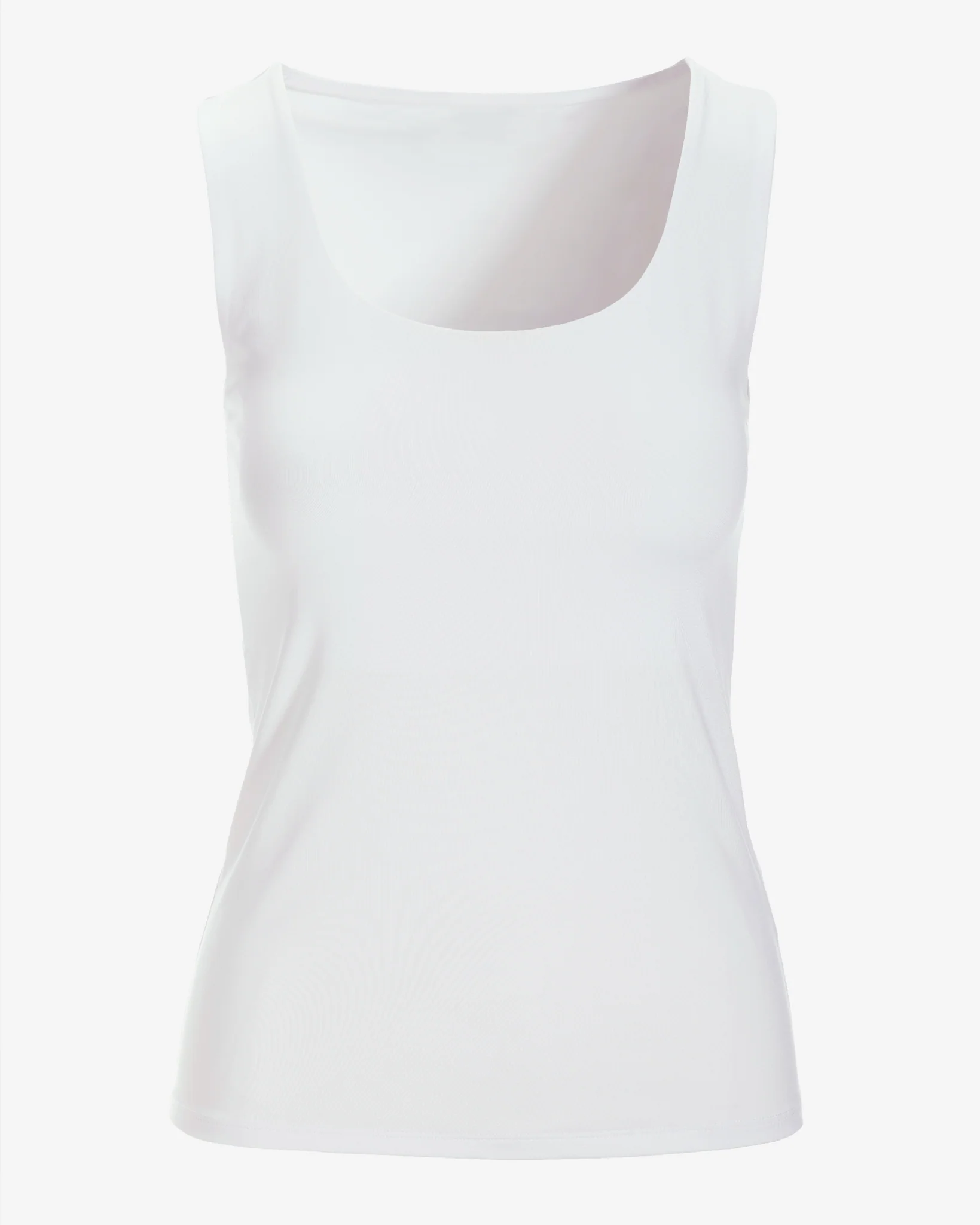 So Modern Scoop Neck Tank Top Pure White - Mycitystee