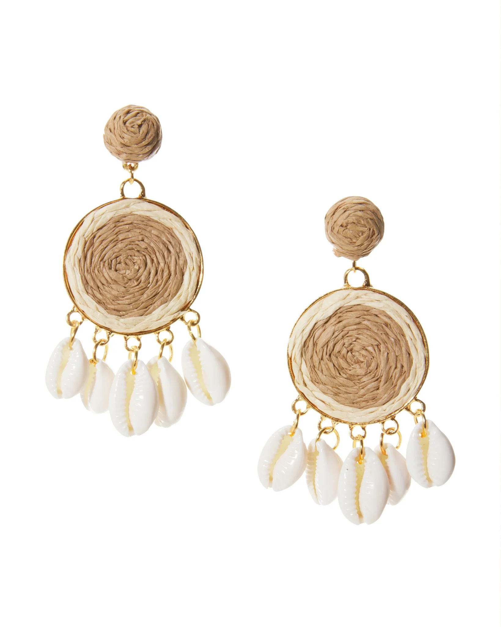 Statement Shell Earring Brown - Mycitystee