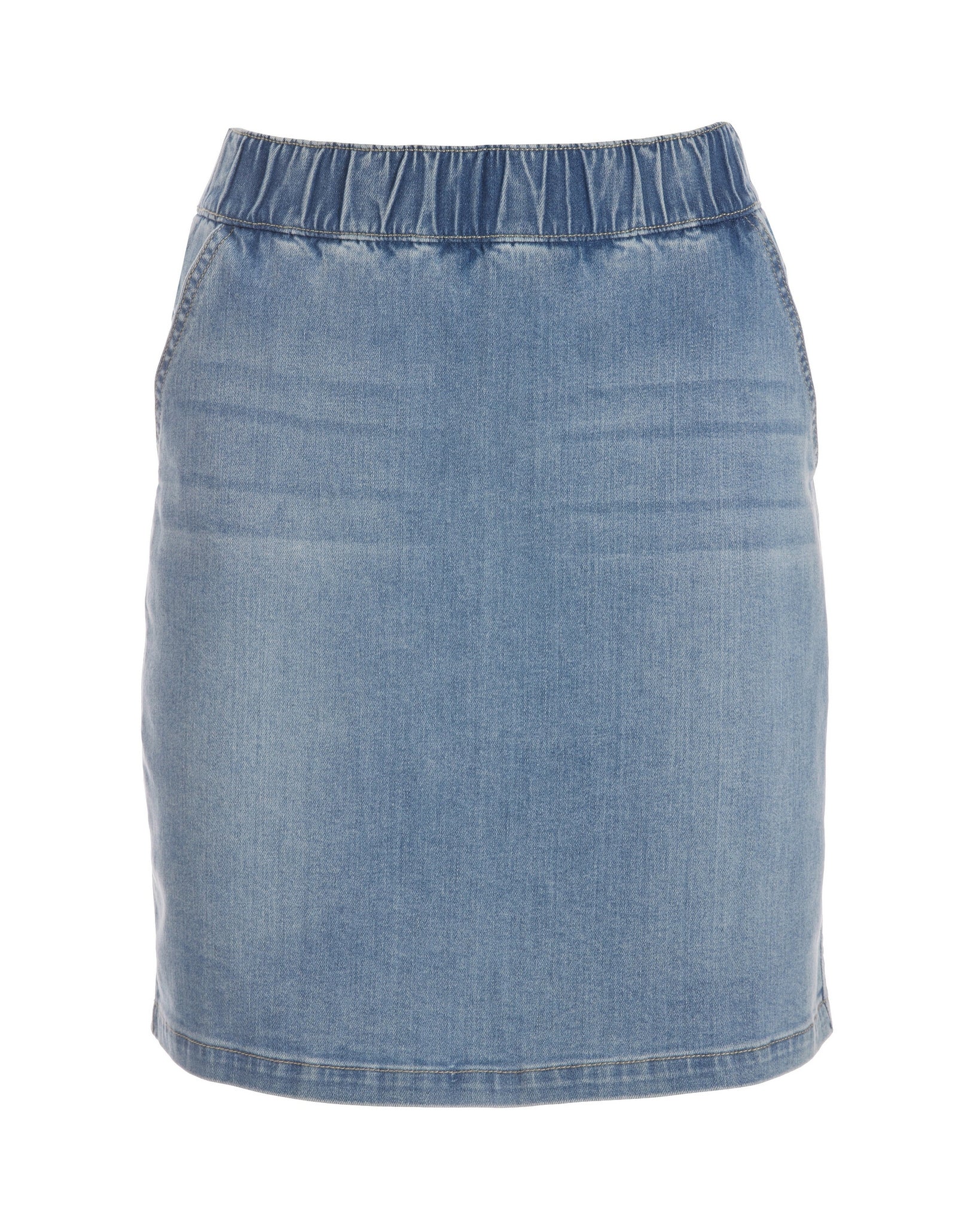 Denim Pull-On Skort Light Med Wash - Mycitystee