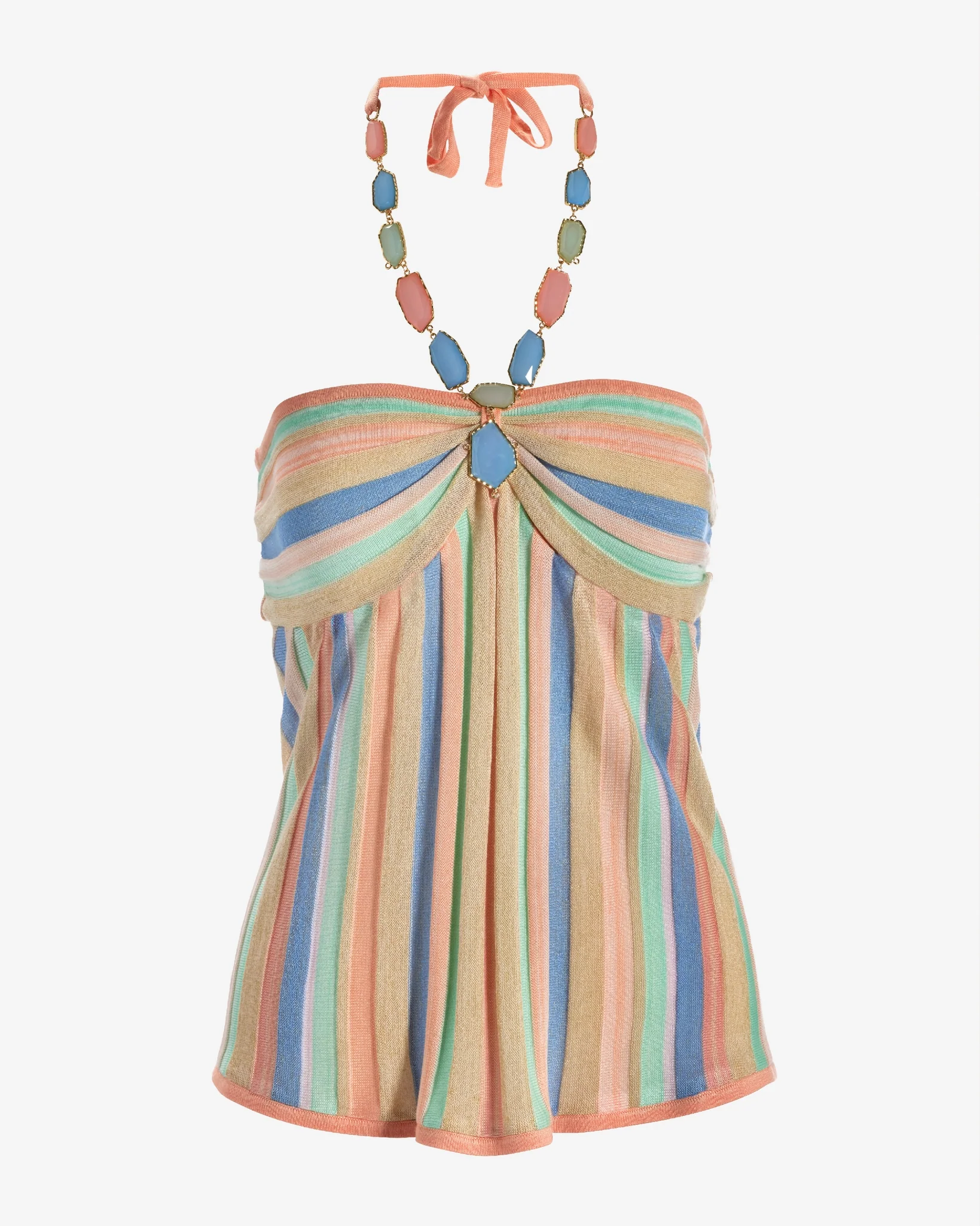 Embellished Halter Neck Sweater Multi - Mycitystee