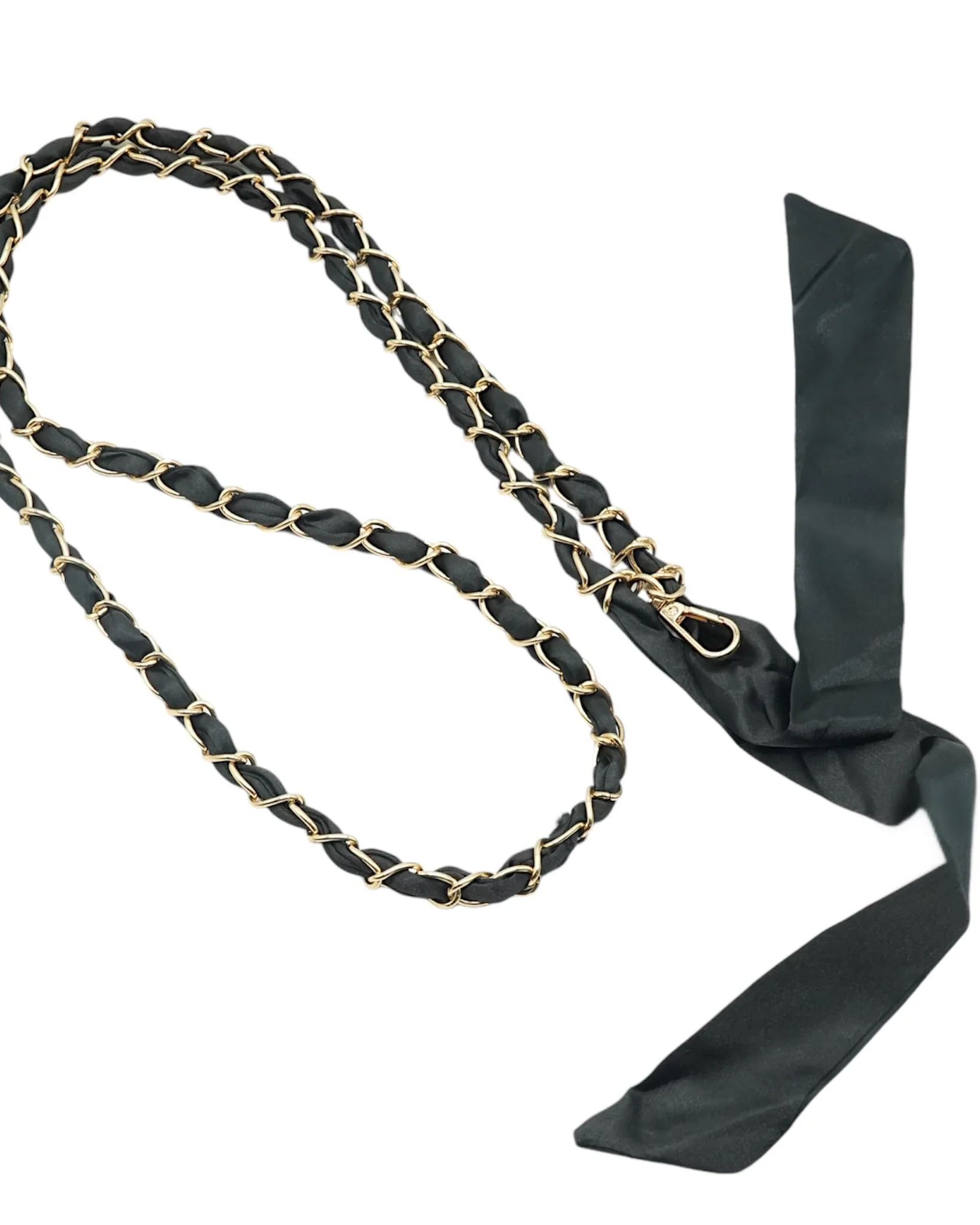 Black Satin Sash Crossbody Phone Chain - Mycitystee